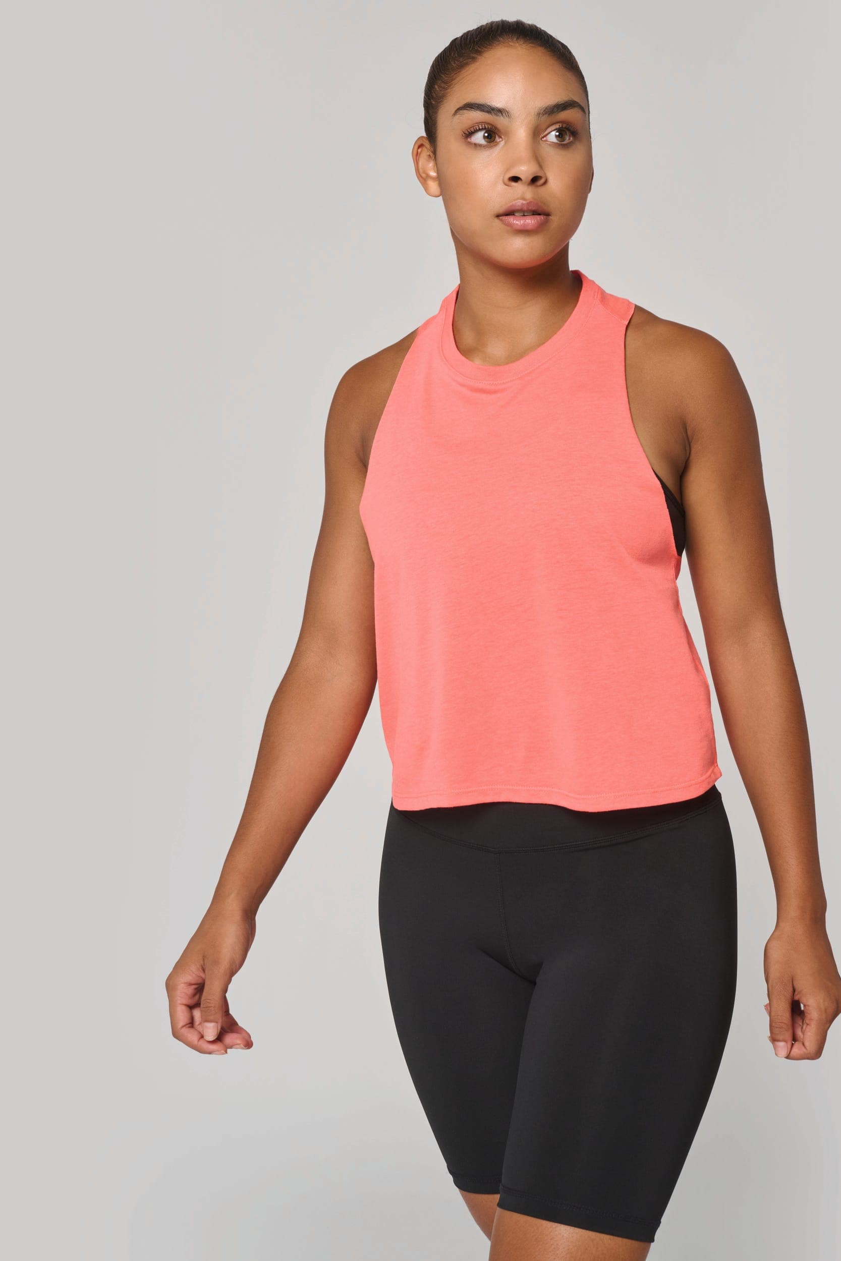 Débardeur crop Triblend femme en situation