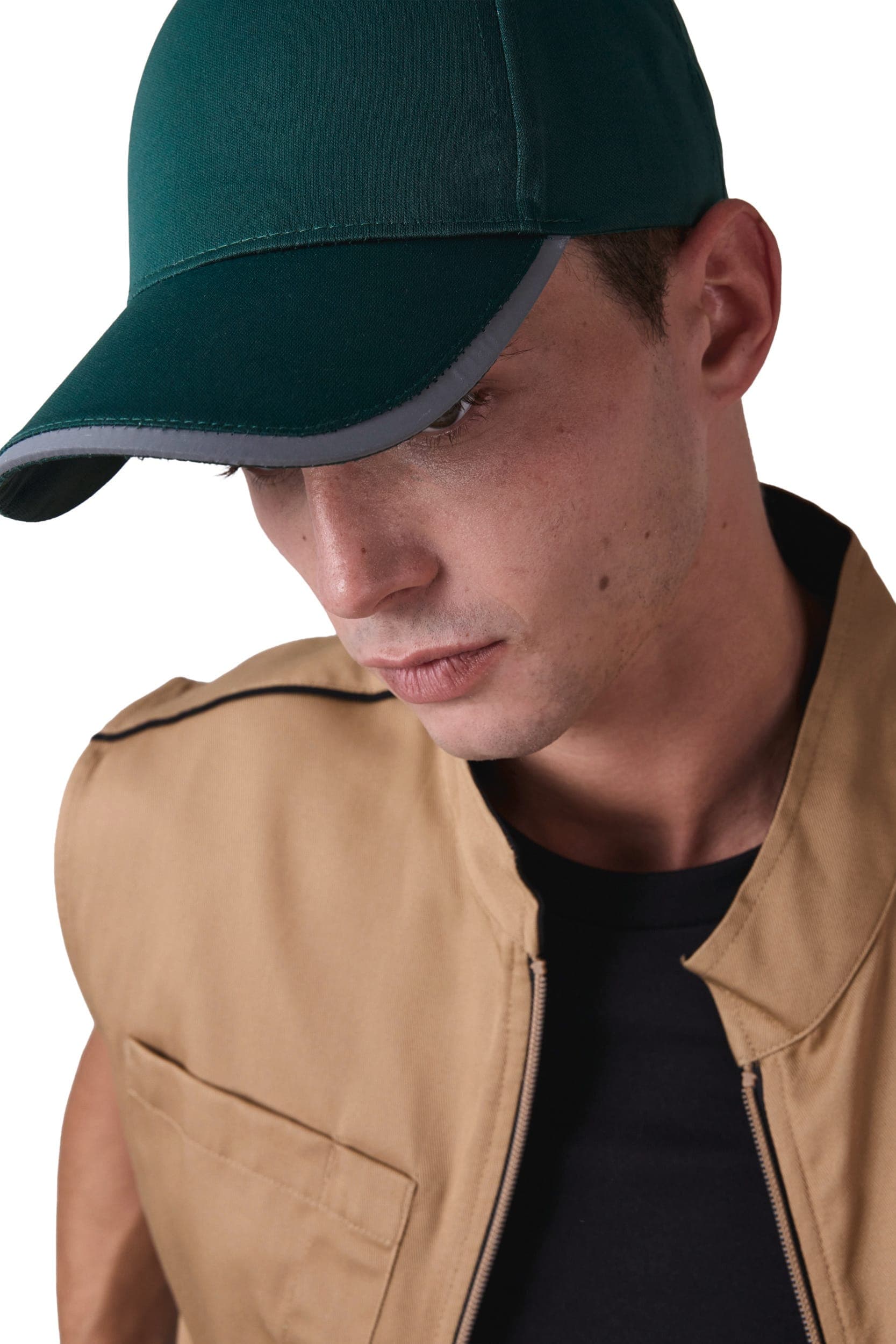Casquette 5 panneaux en polyester en situation