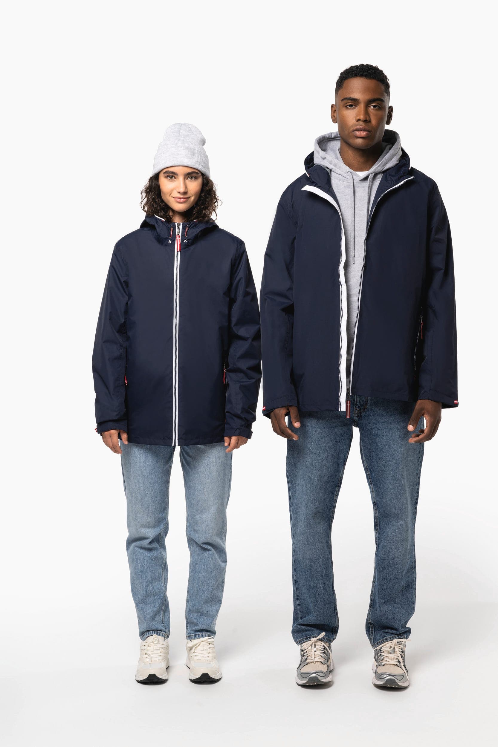 Veste imperméable unisexe en situation