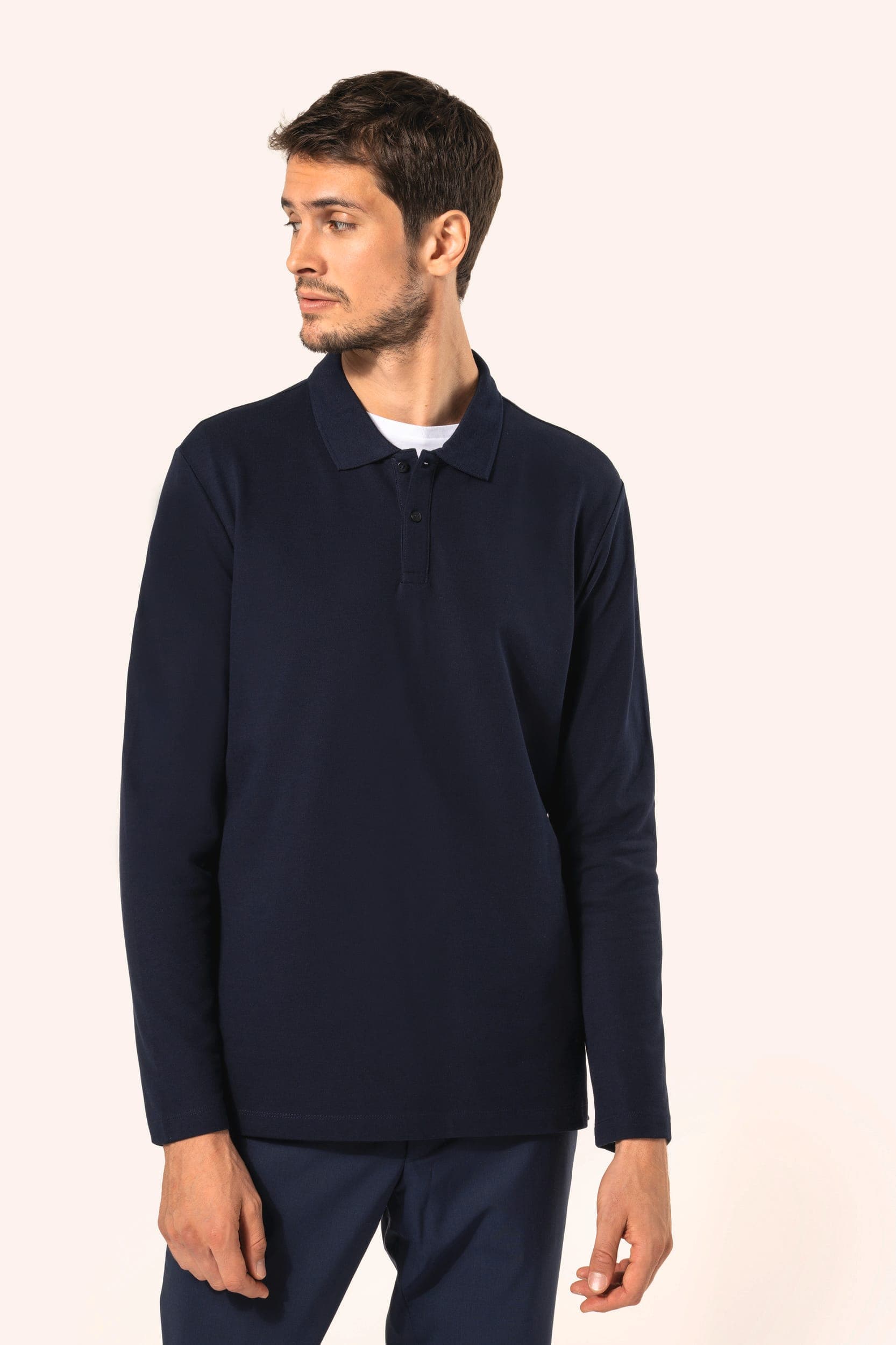 Polo Supima® manches longues homme