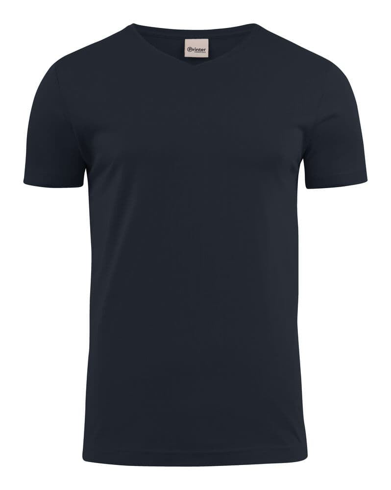 Heavy T-Shirt Col V Hommes coloris Marine foncé