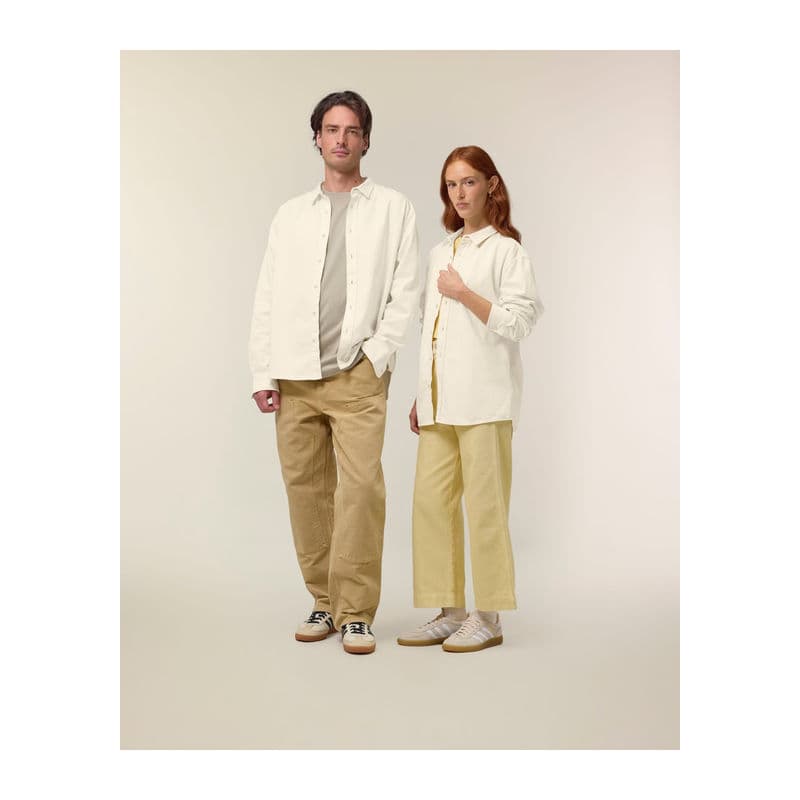 Worker unisex relaxed shirt coloris Naturel brut