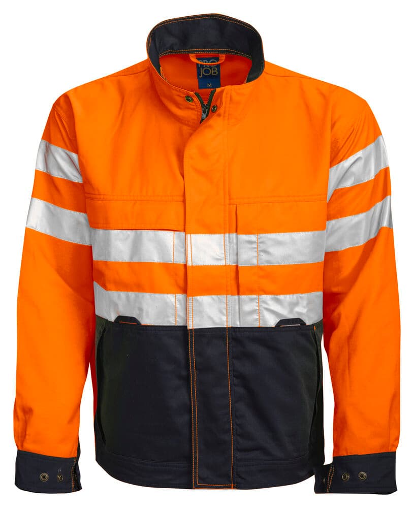 6401 GILET SIGNALISATION EN ISO 20471 CLASSE 3 coloris Orange / Noir