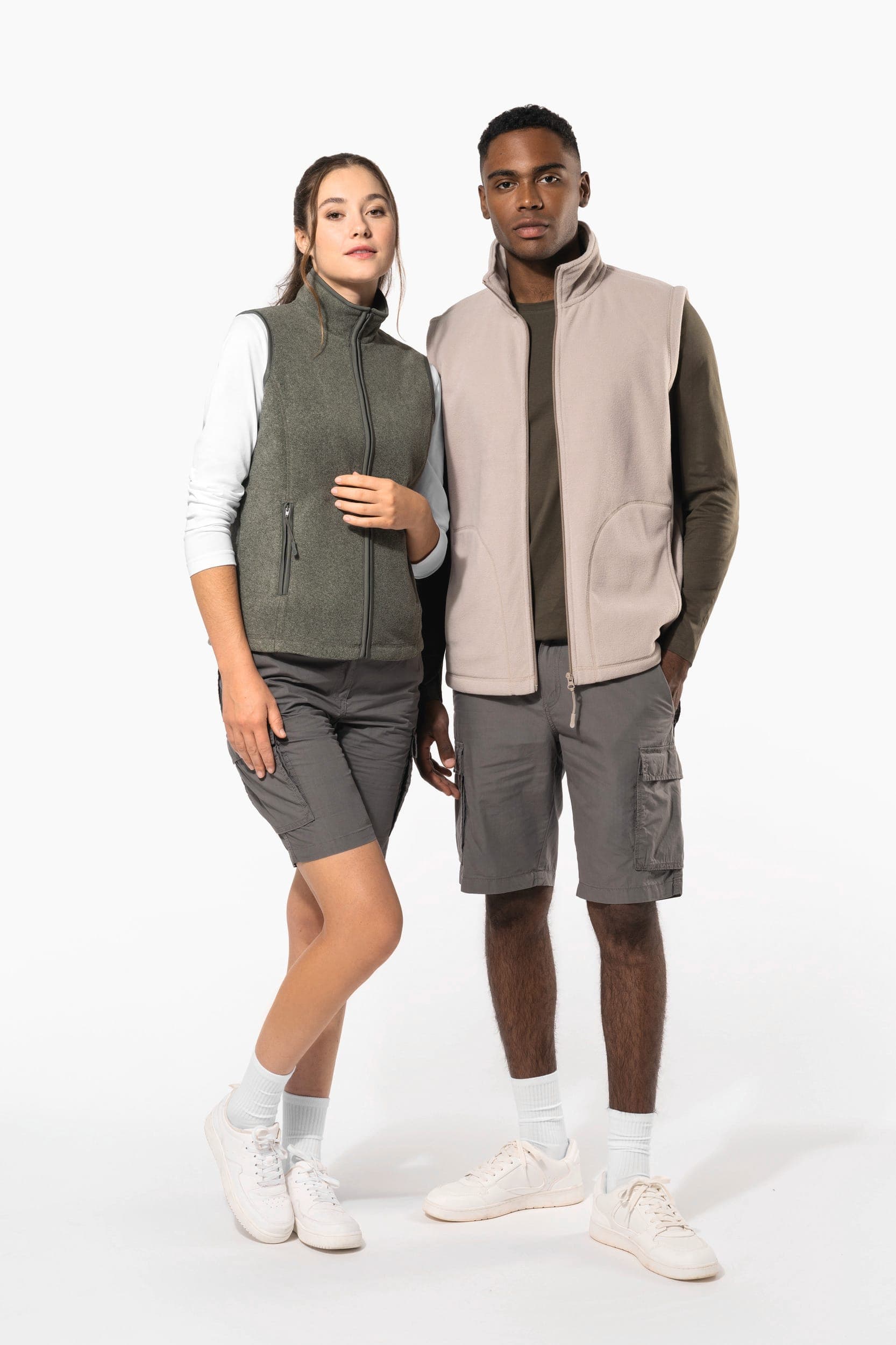 Bodywarmer micropolaire femme en situation