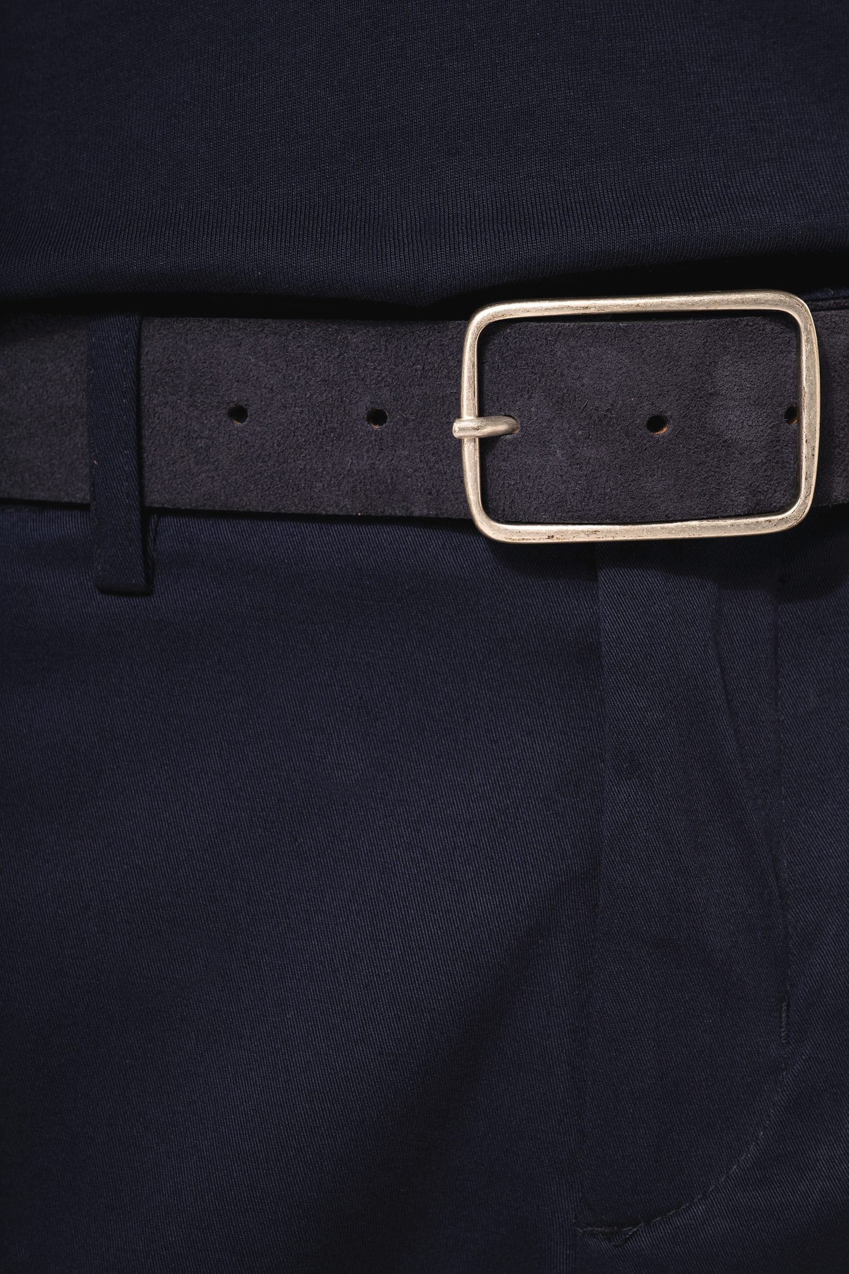 Ceinture cuir  velours homme en situation