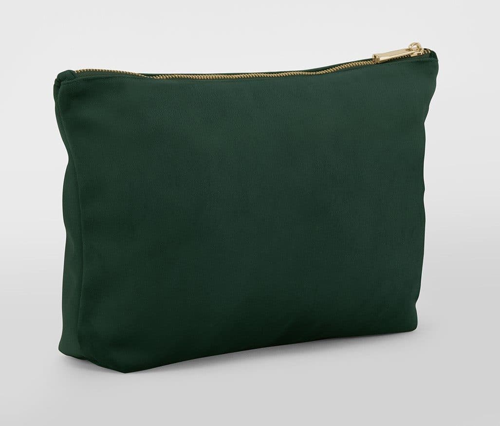 VELVET ACCESSORY BAG coloris Émeraude foncé