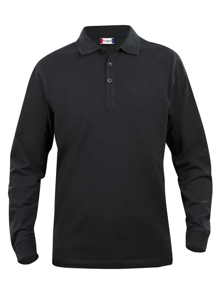 Clique Classic Lincoln L/S Polo coloris Noir