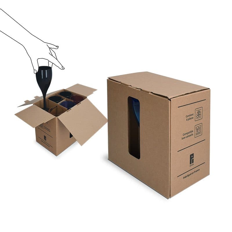 BOITE CARTON CLOISONNEE 6 PICUP14(T)/16T/18(T)-MONTAGE COMPRIS
