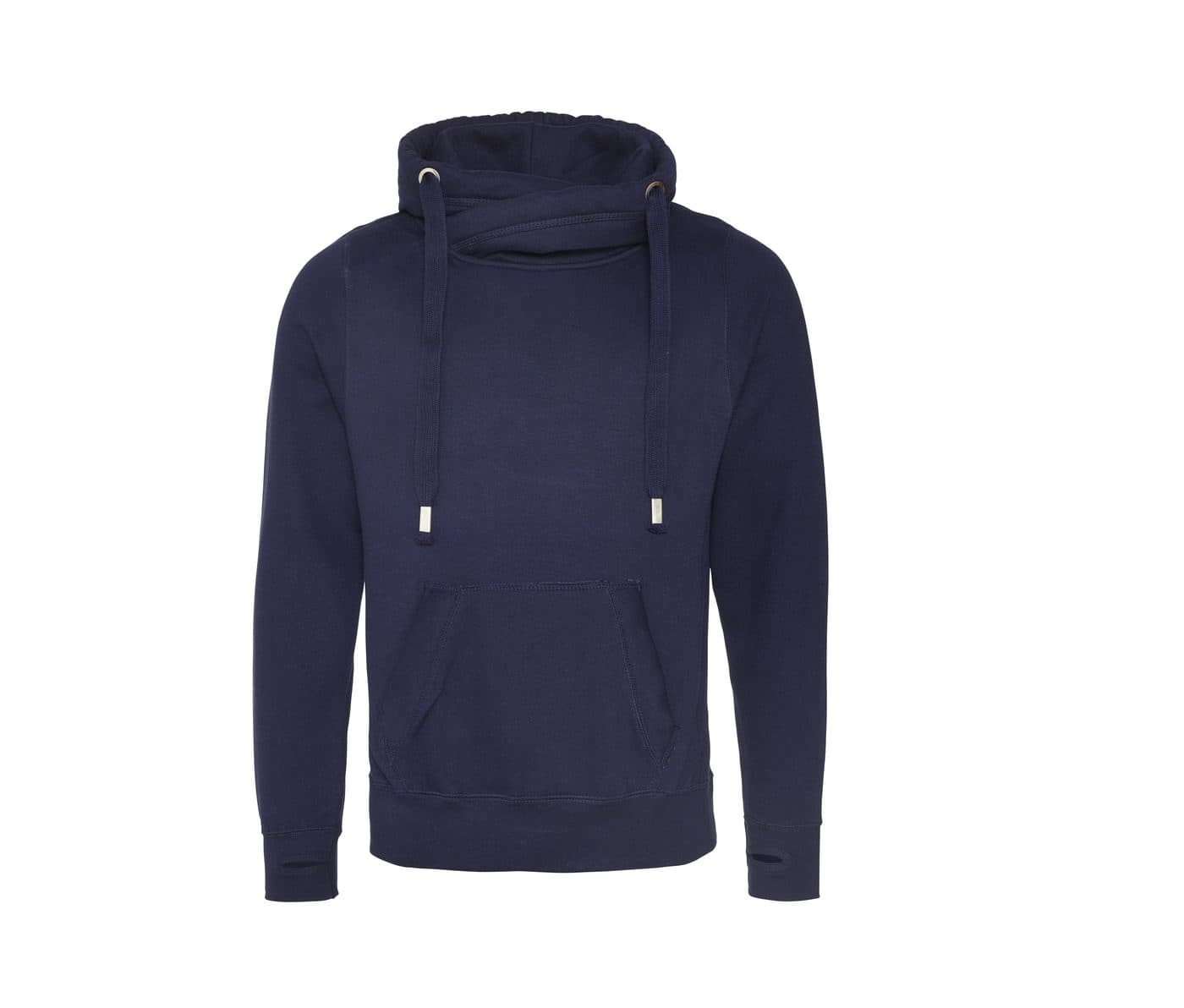 CROSS NECK HOODIE coloris Marine oxford