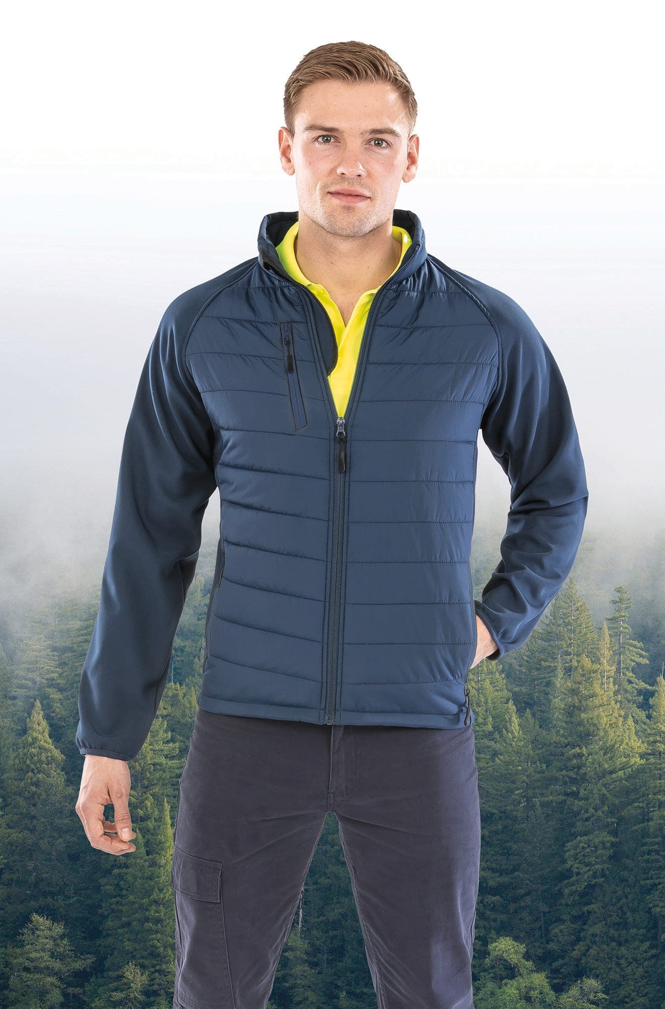 Veste softshell rembourrée black compass recyclée