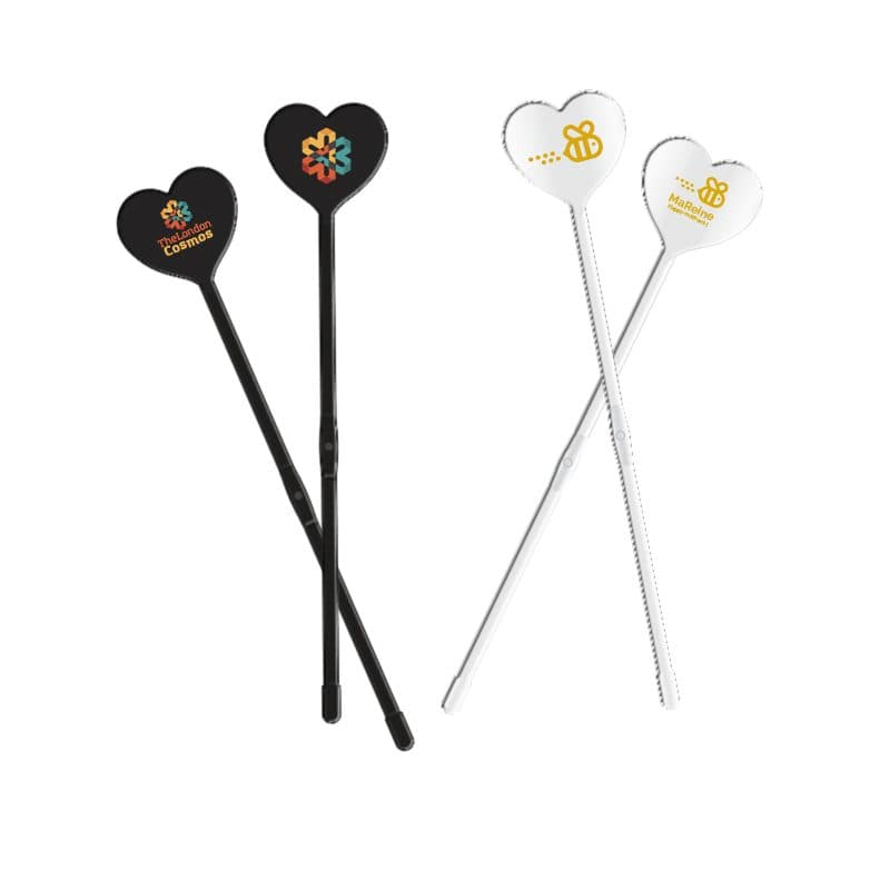 AGITATEUR MELANGEUR  A COCKTAIL COEUR SPATULE 190 mm en situation