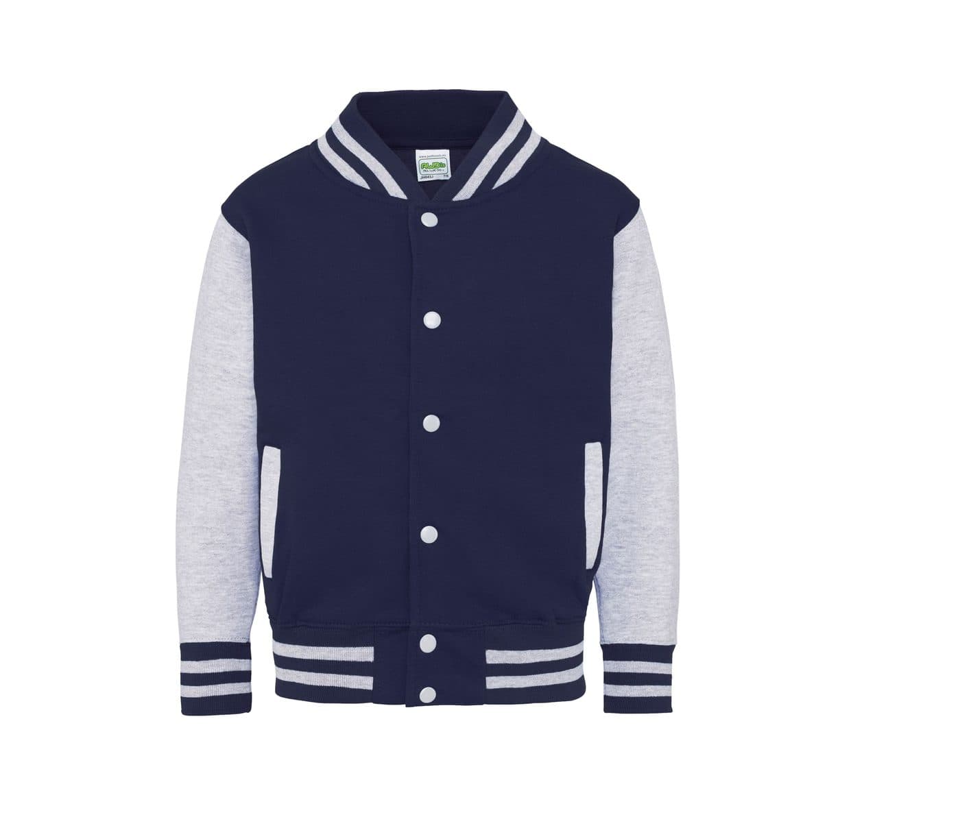 KIDS VARSITY JACKET coloris Marine oxford / Gris chiné