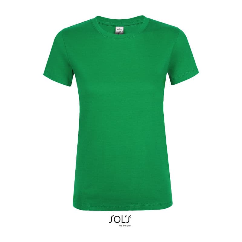 SOL'S REGENT WOMEN - ROUND COLLAR T-SHIRT coloris Vert kelly