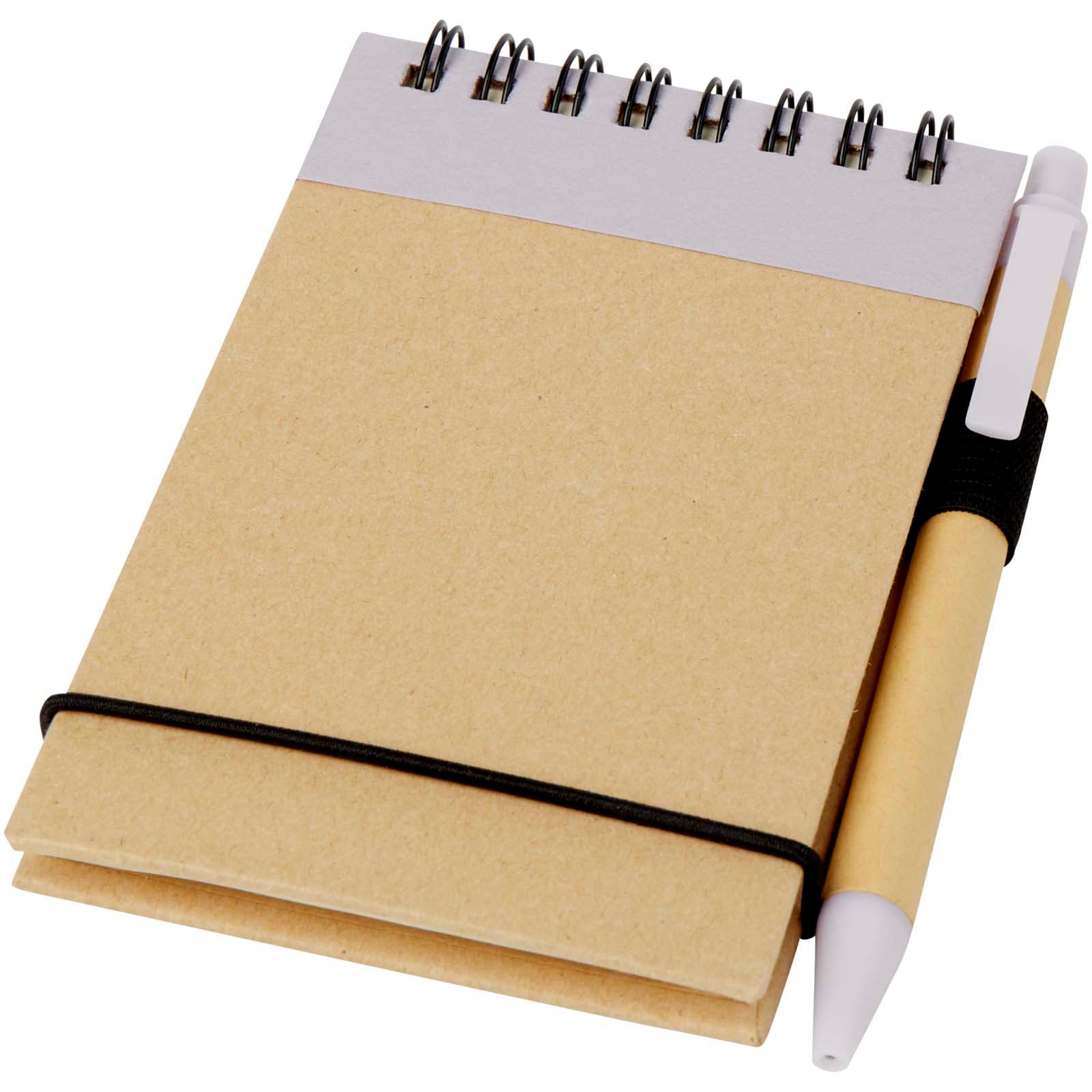 Bloc-notes recyclé format A7 avec stylo Zuse coloris Lilas