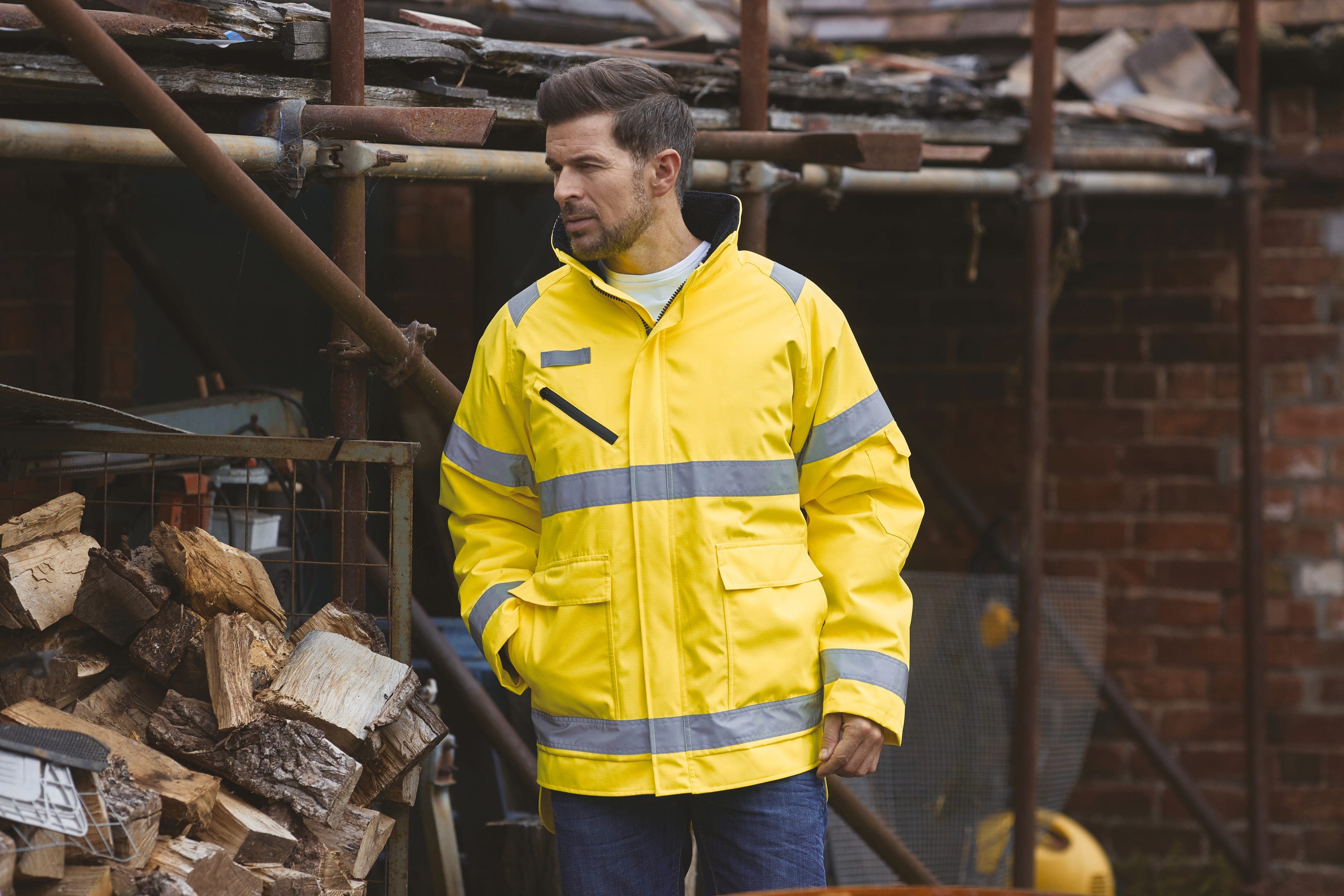 Veste haute visibilité "Fontaine Storm" en situation