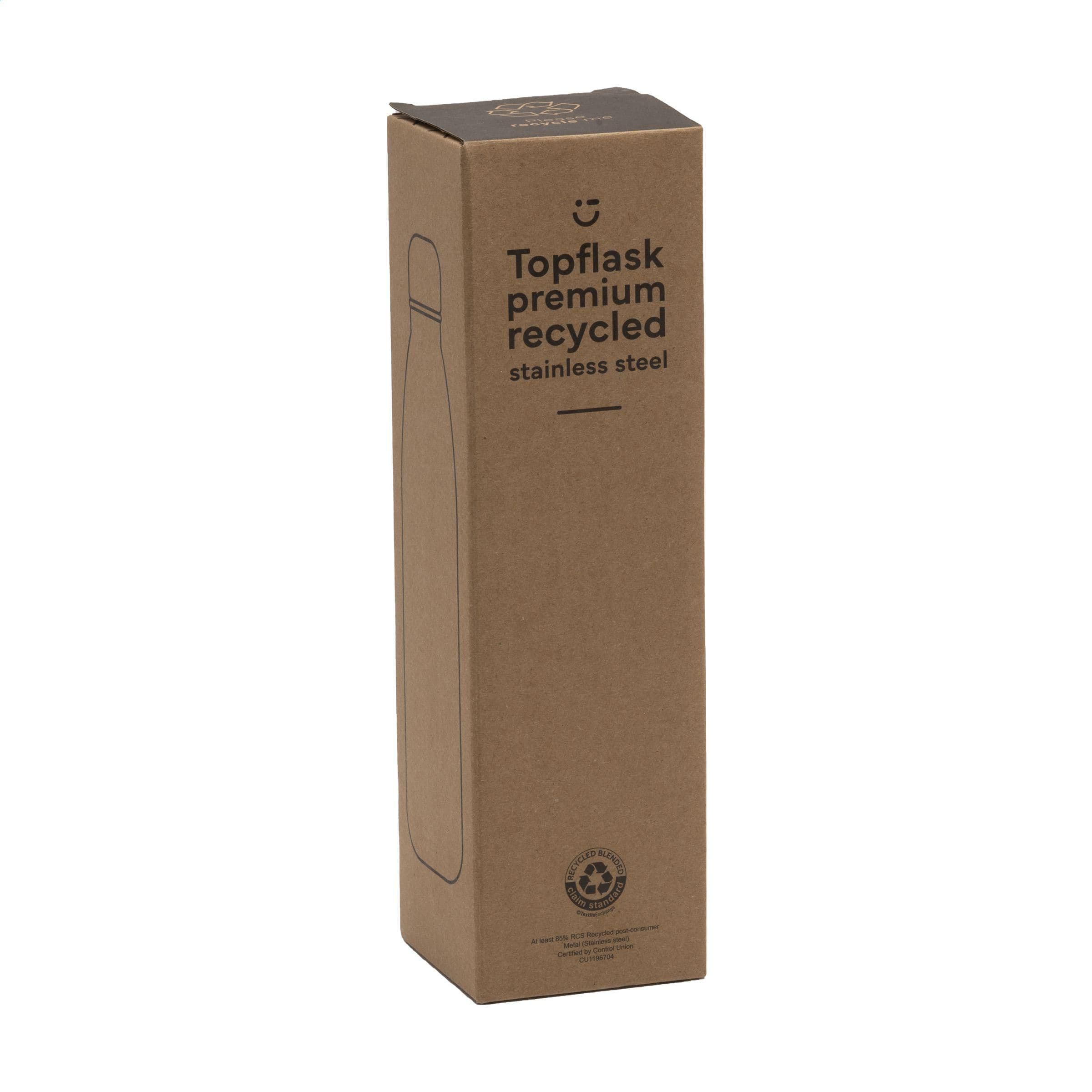 Bouteille Topflask Premium RCS acier recyclé 500 ml en situation