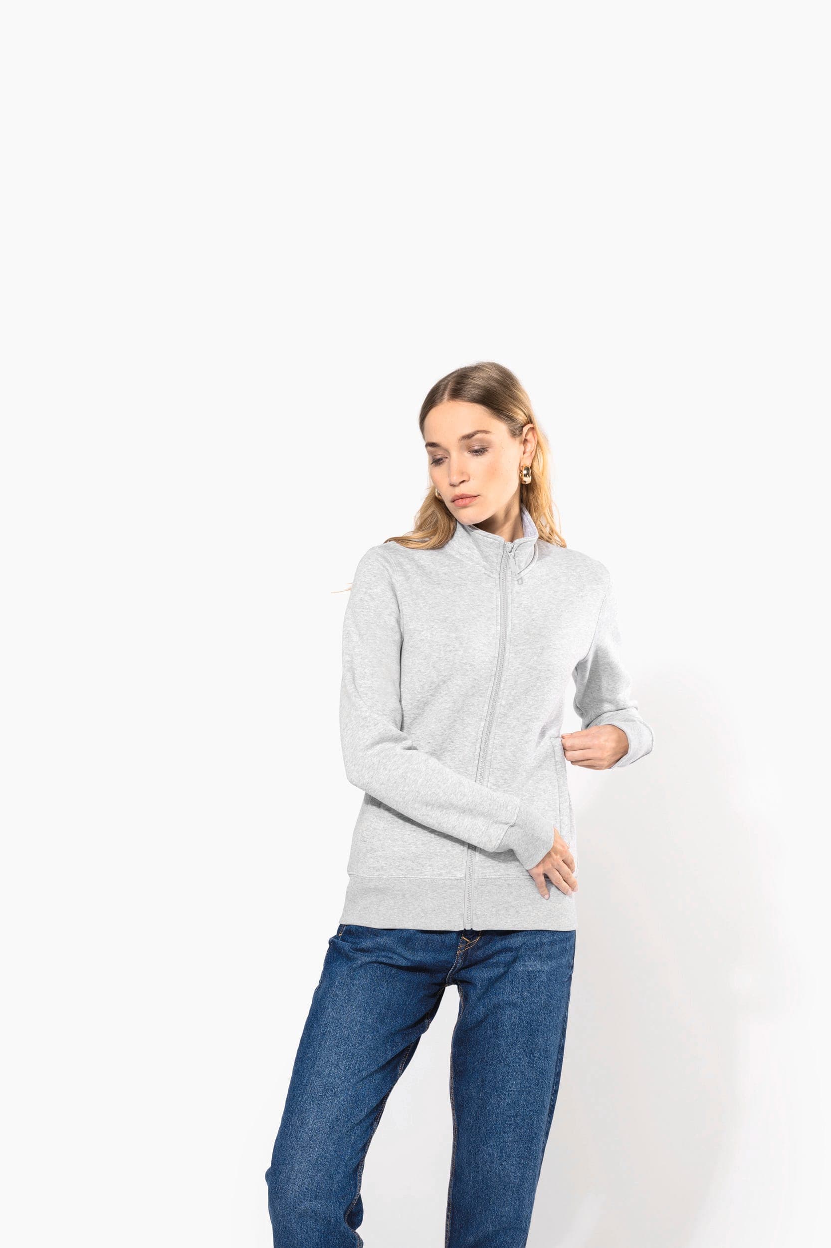 Veste molleton gratté femme en situation