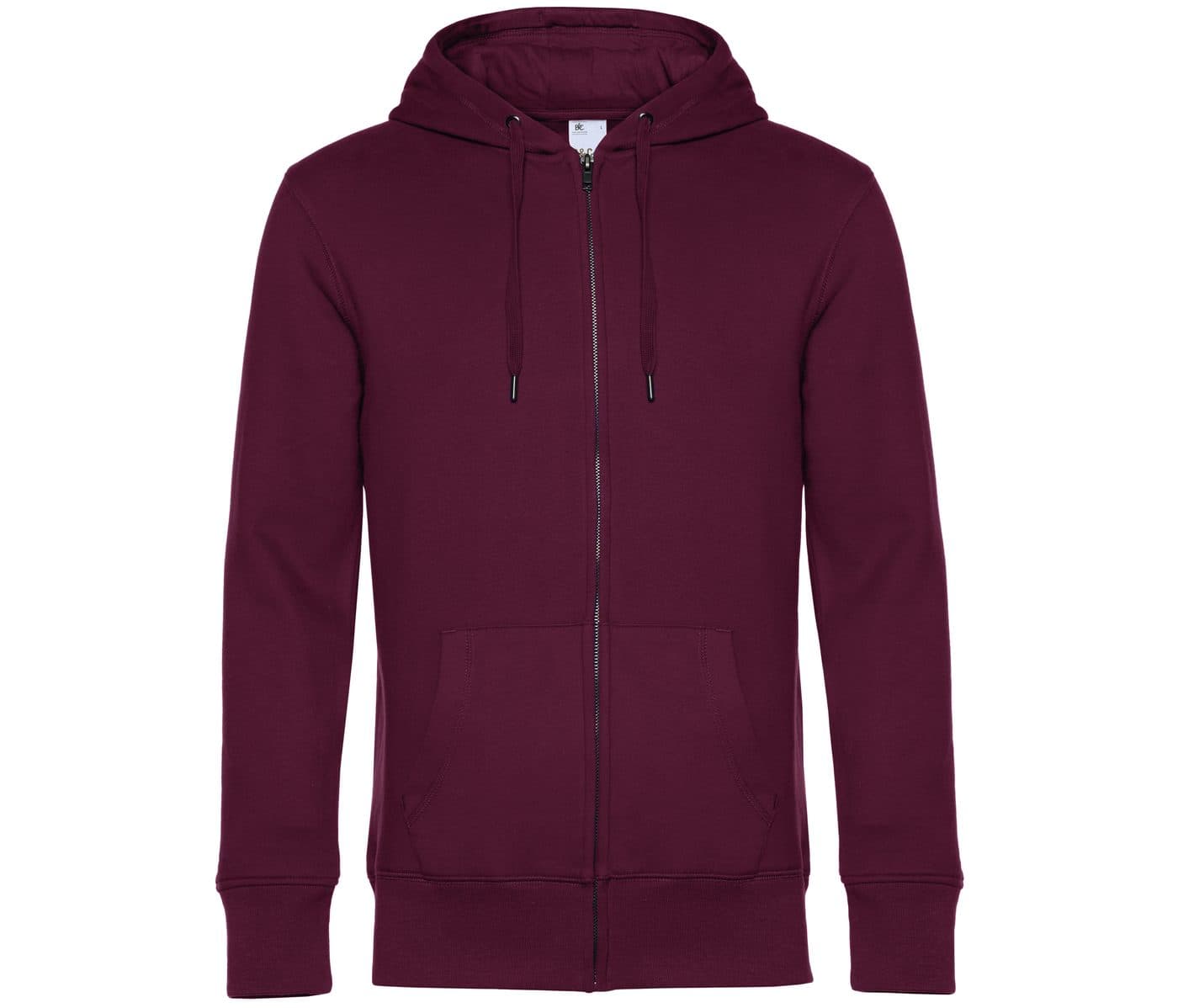 B&C KING ZIPPED HOOD coloris Cerise foncé