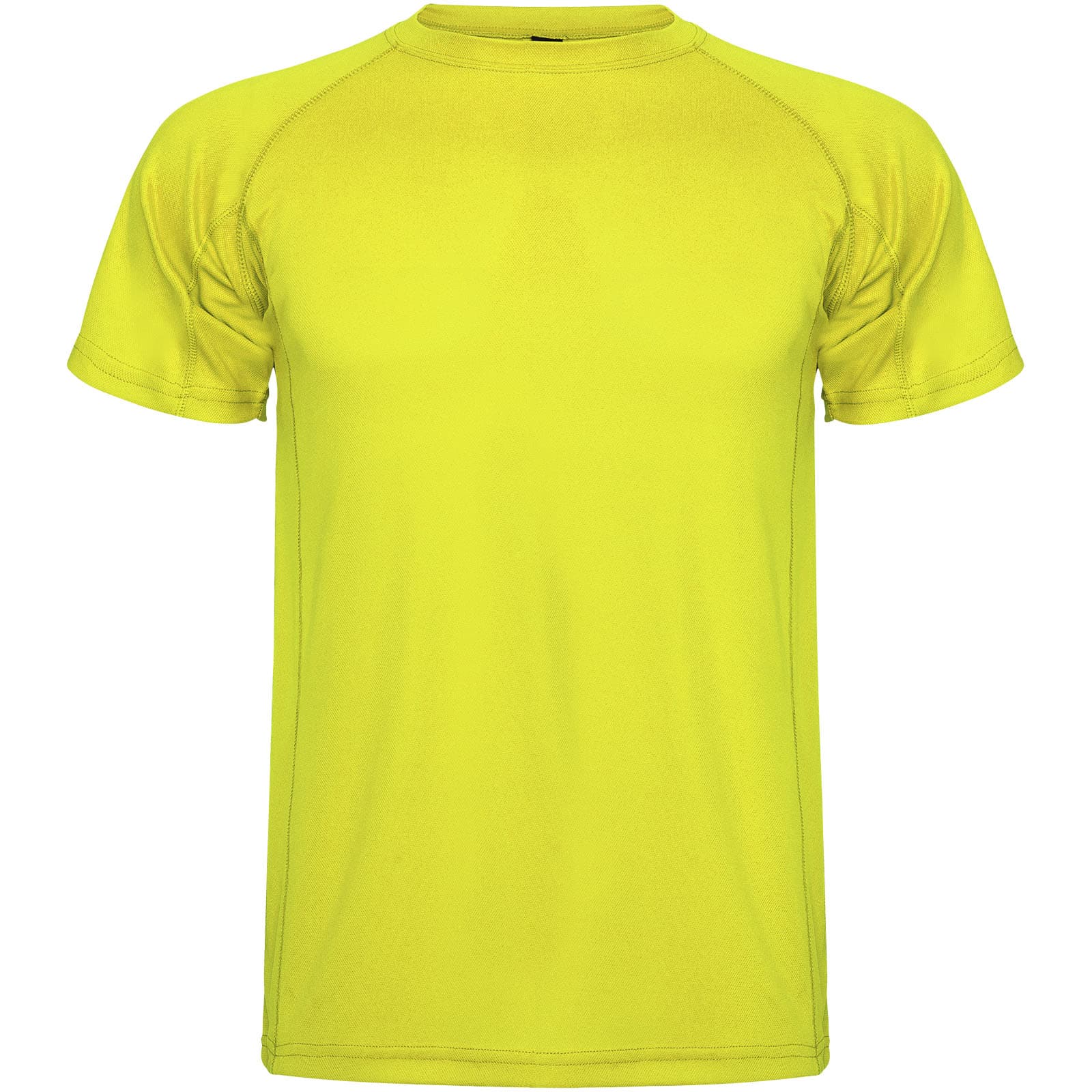 T-shirt de sport de 150 g/m² Montecarlo maille piquée à manches courtes pour homme coloris Jaune fluo