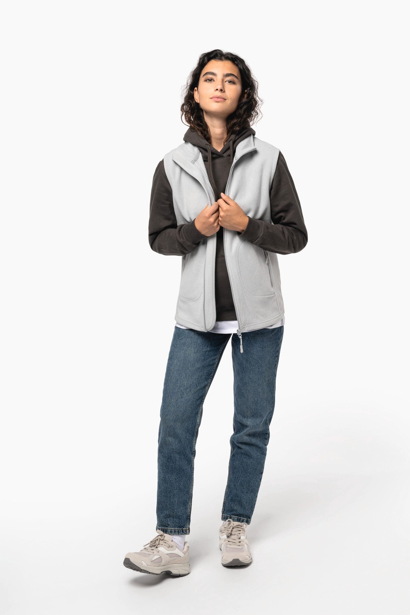 Bodywarmer micropolaire écoresponsable unisexe en situation