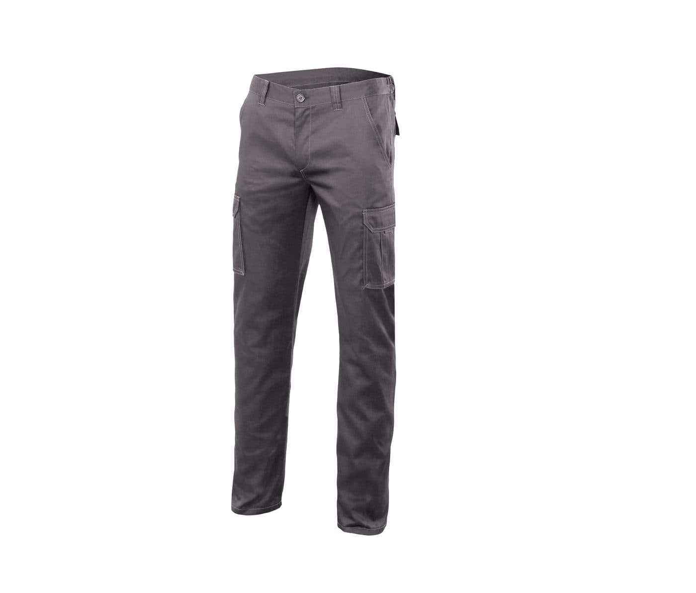 PANTALON STRETCH MULTIPOCHES coloris Gris