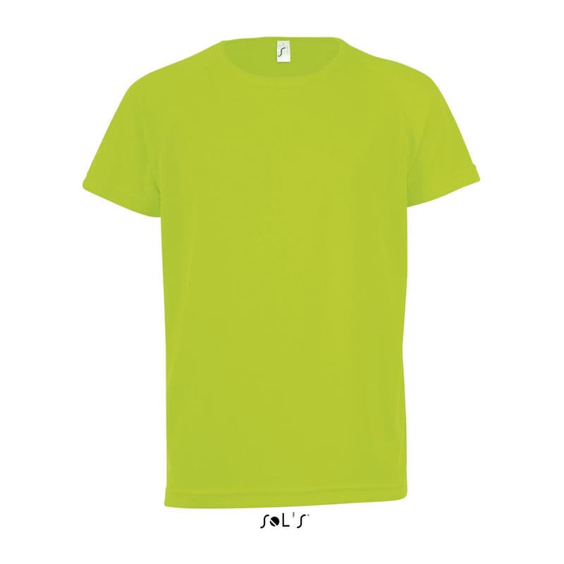 SOL'S SPORTY KIDS - RAGLAN-SLEEVED T-SHIRT coloris Vert fluo