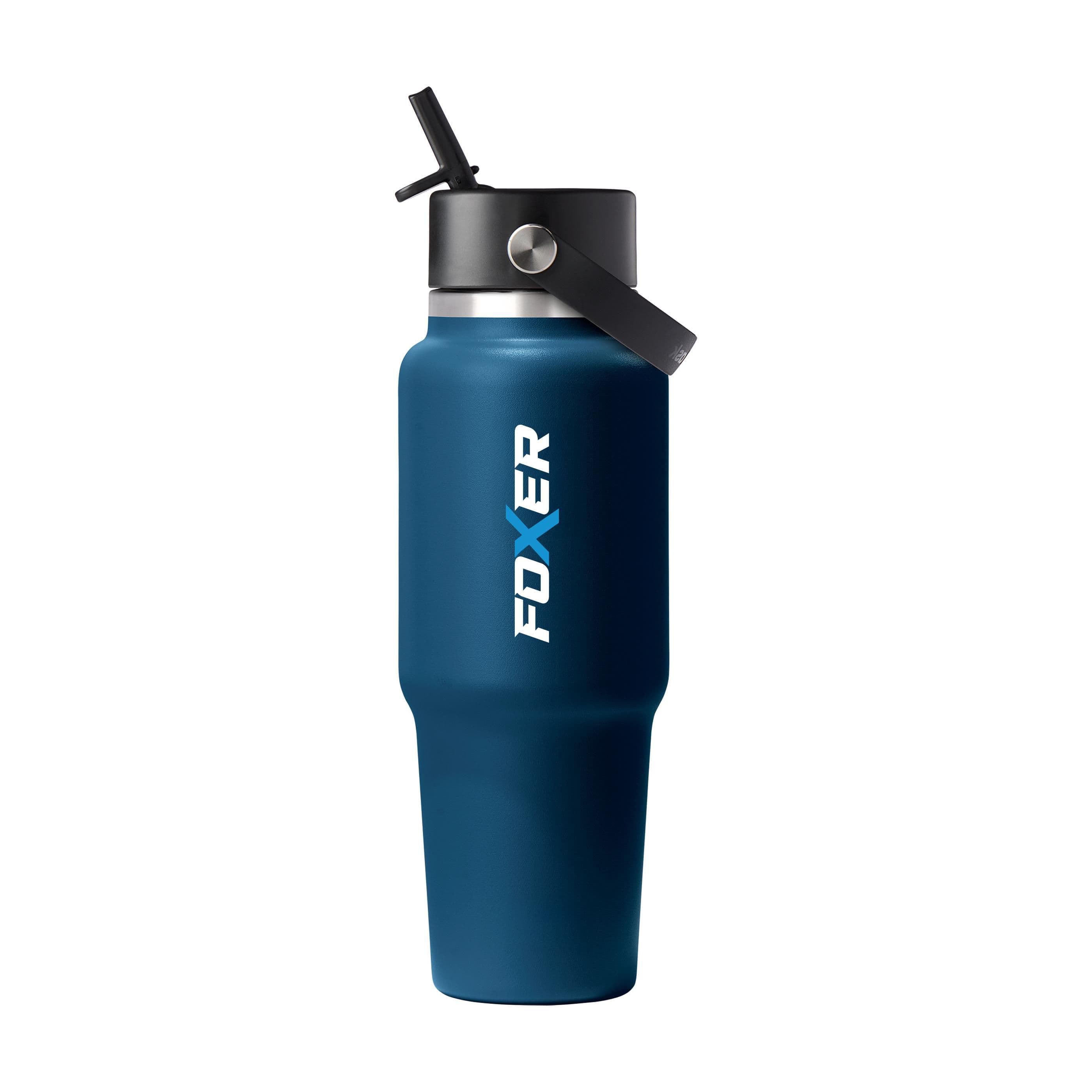 Bouteille d'eau Hydro Flask Wide Mouth avec bouchon à paille Flex 946 ml en situation