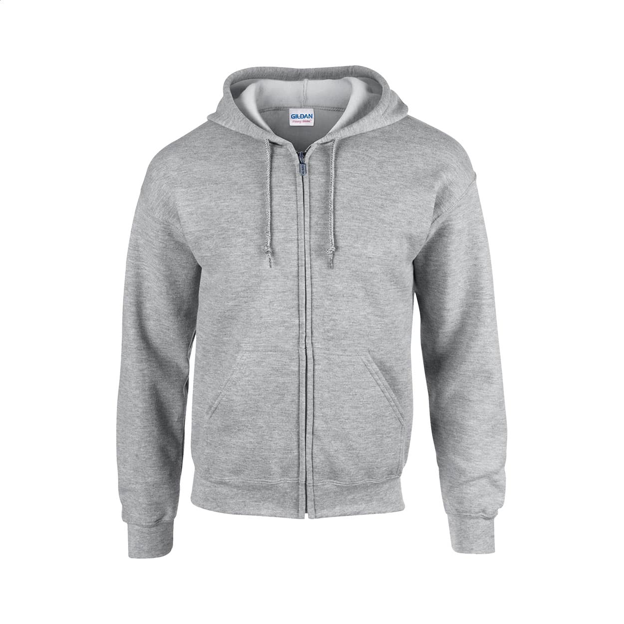 sweat à capuche zippé coloris Gris clair