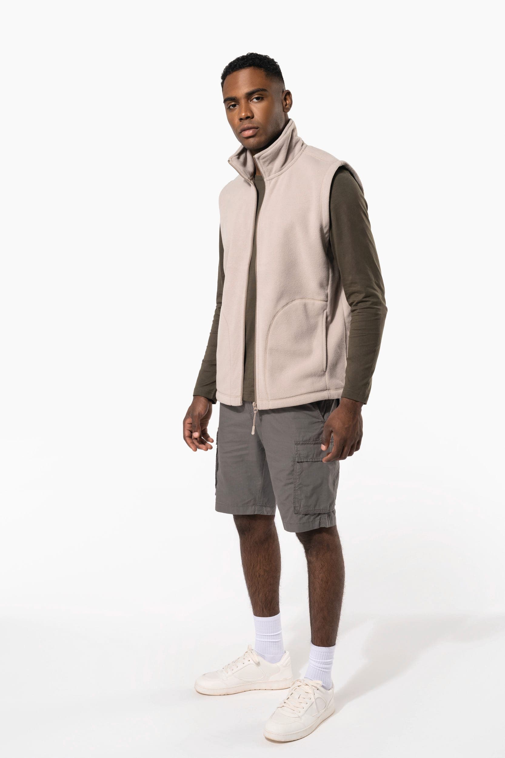 Bodywarmer micropolaire homme en situation