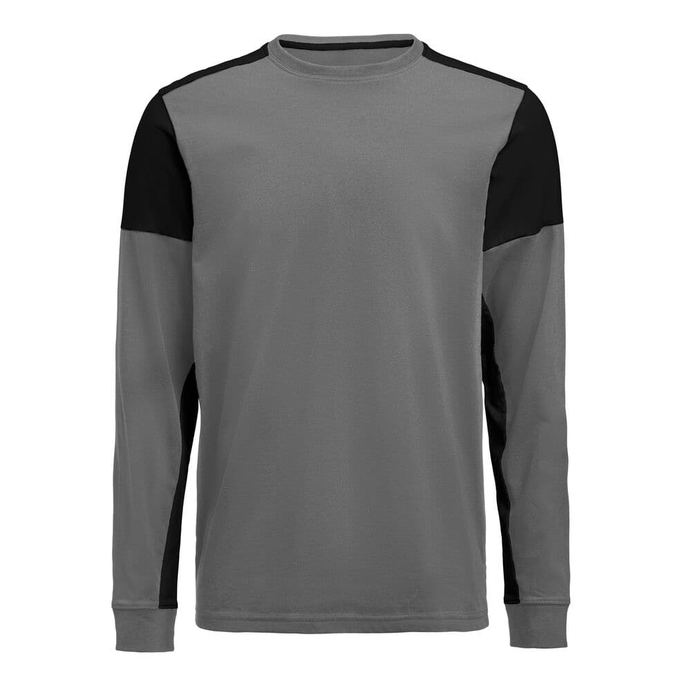 Prime T-Shirt Manches Longues Hommes coloris Gris Acier / Noir