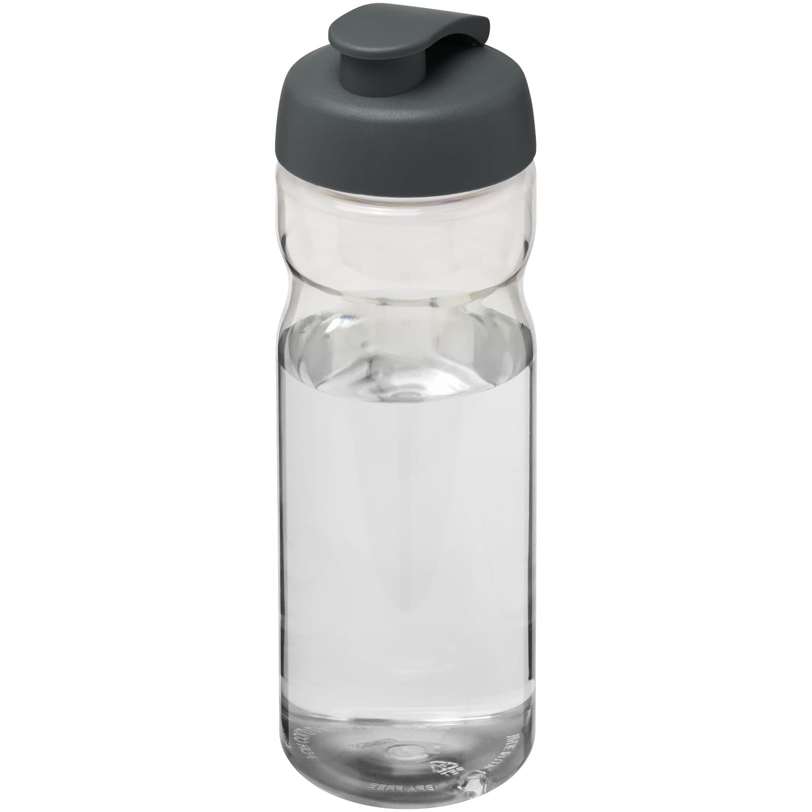 Bouteille de sport H2O Active® Base 650ml avec couvercle à clapet coloris Translucide