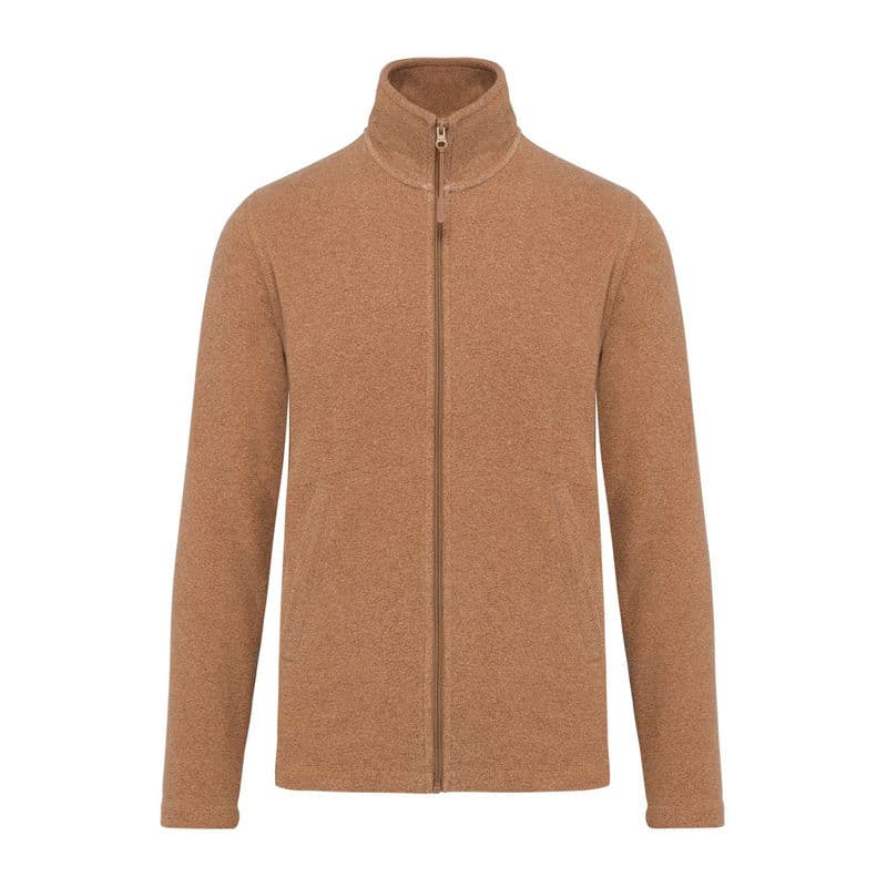 FALCO - FULL ZIP MICROFLEECE JACKET coloris Camel chiné