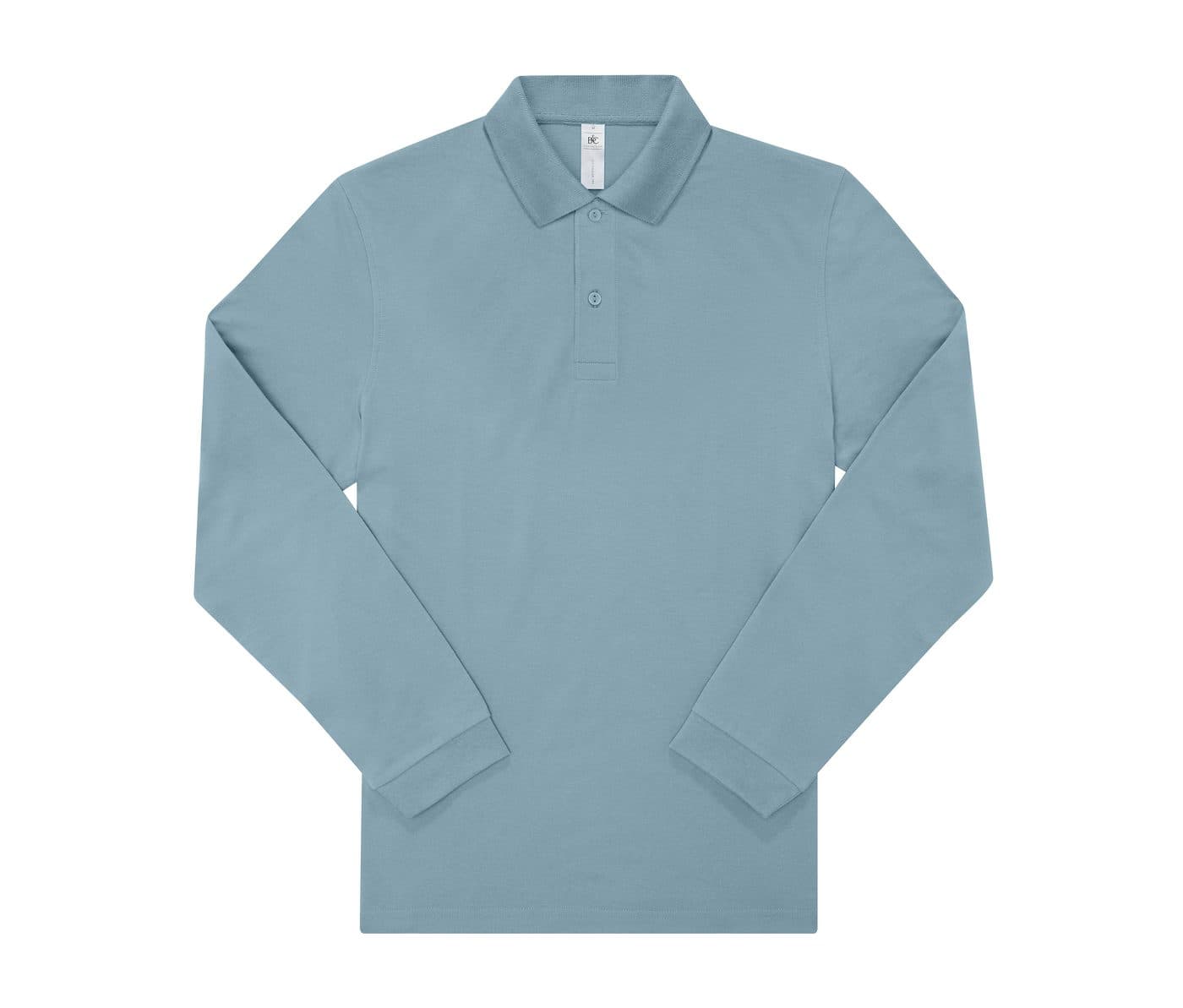 B&C MY POLO 210 LSL coloris Bleu Amalfi