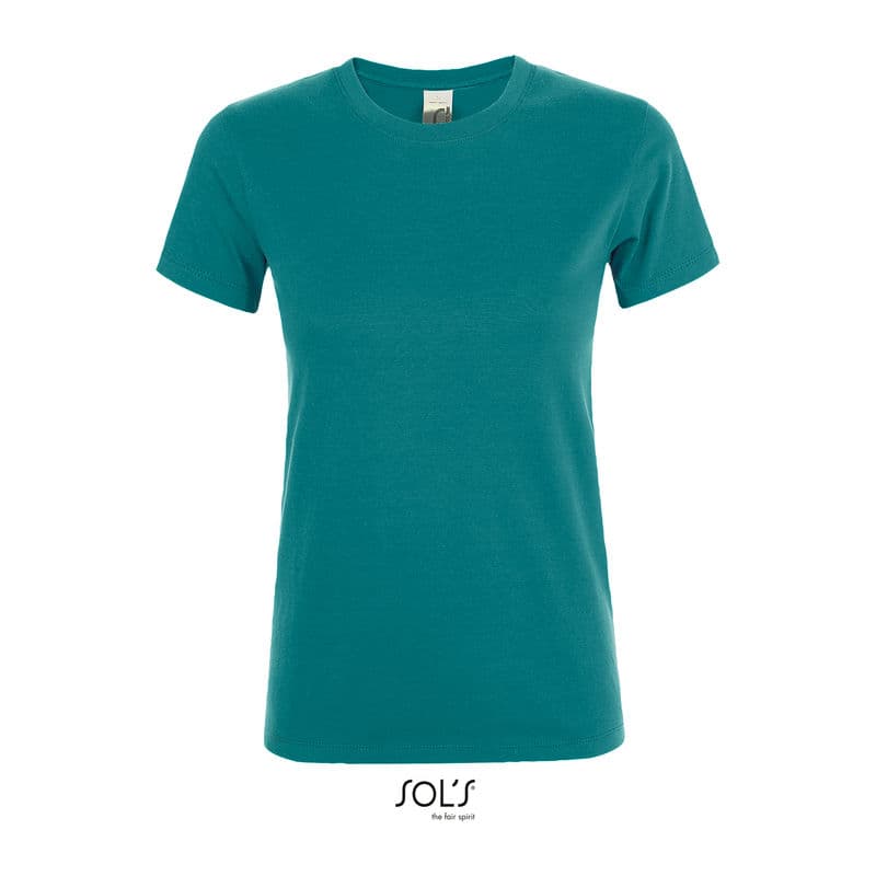 SOL'S REGENT WOMEN - ROUND COLLAR T-SHIRT coloris Bleu canard