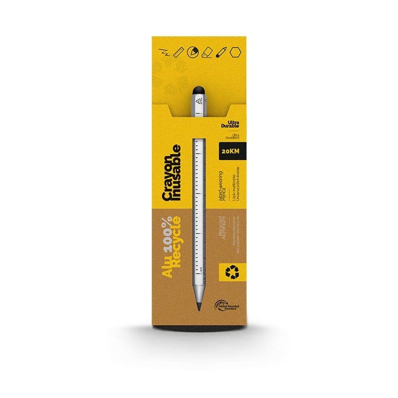 CRAYON PERMANENT EN ALUMINIUM RECYCLE en situation
