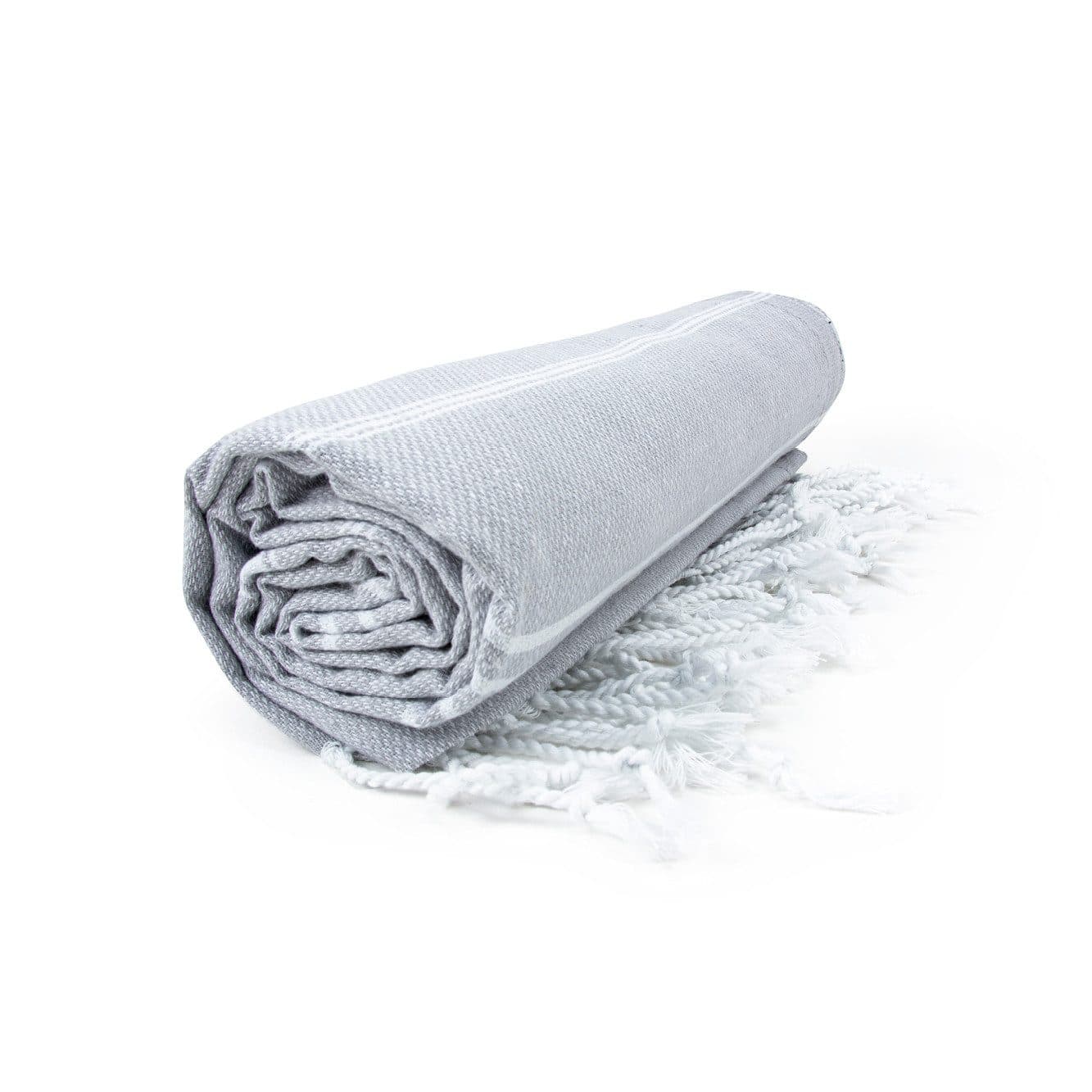 HAMAM SULTAN TOWEL coloris Gris clair / Blanc