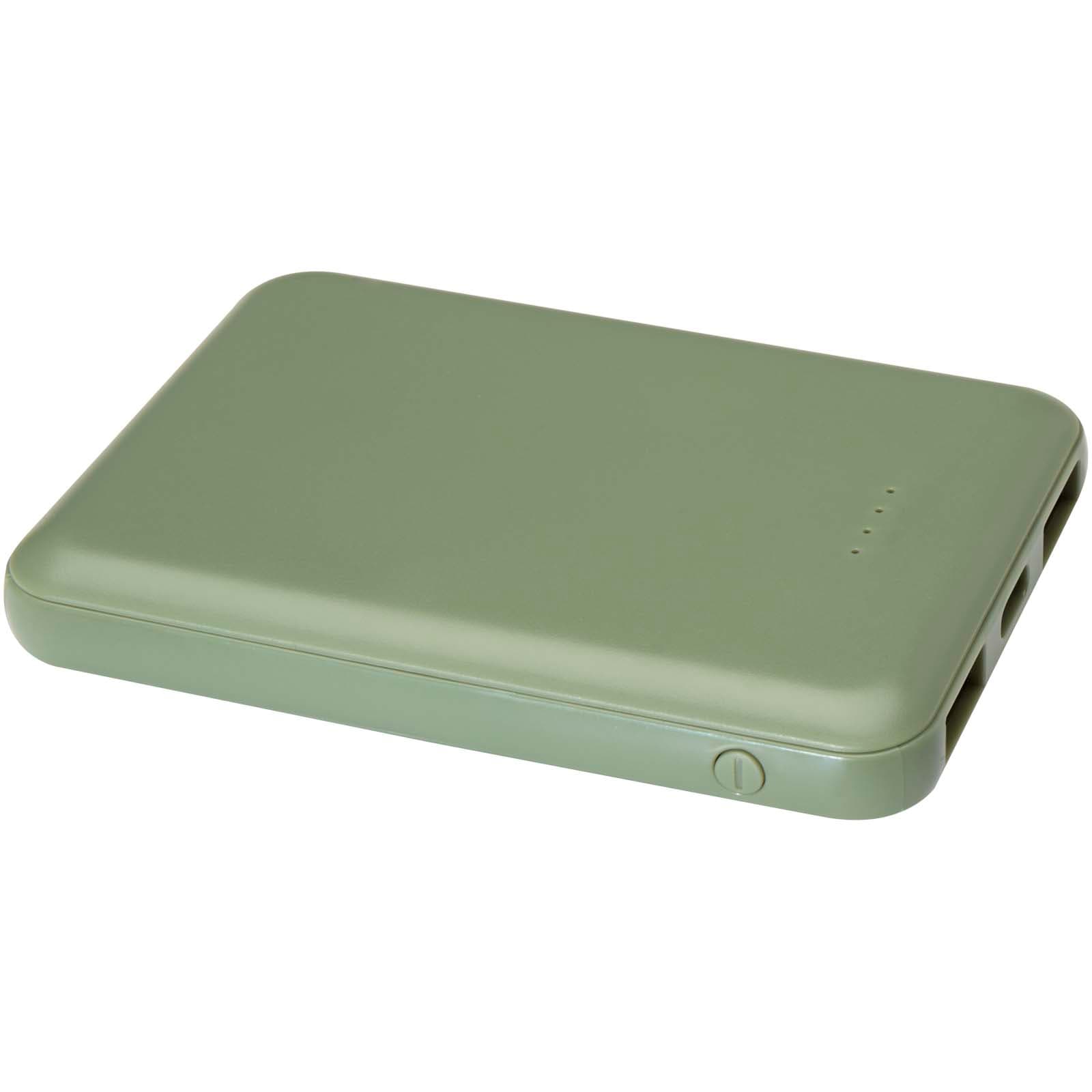 Batterie de secours en plastique recyclé Asama type-C de 5 000 mAh coloris Vert bruyère