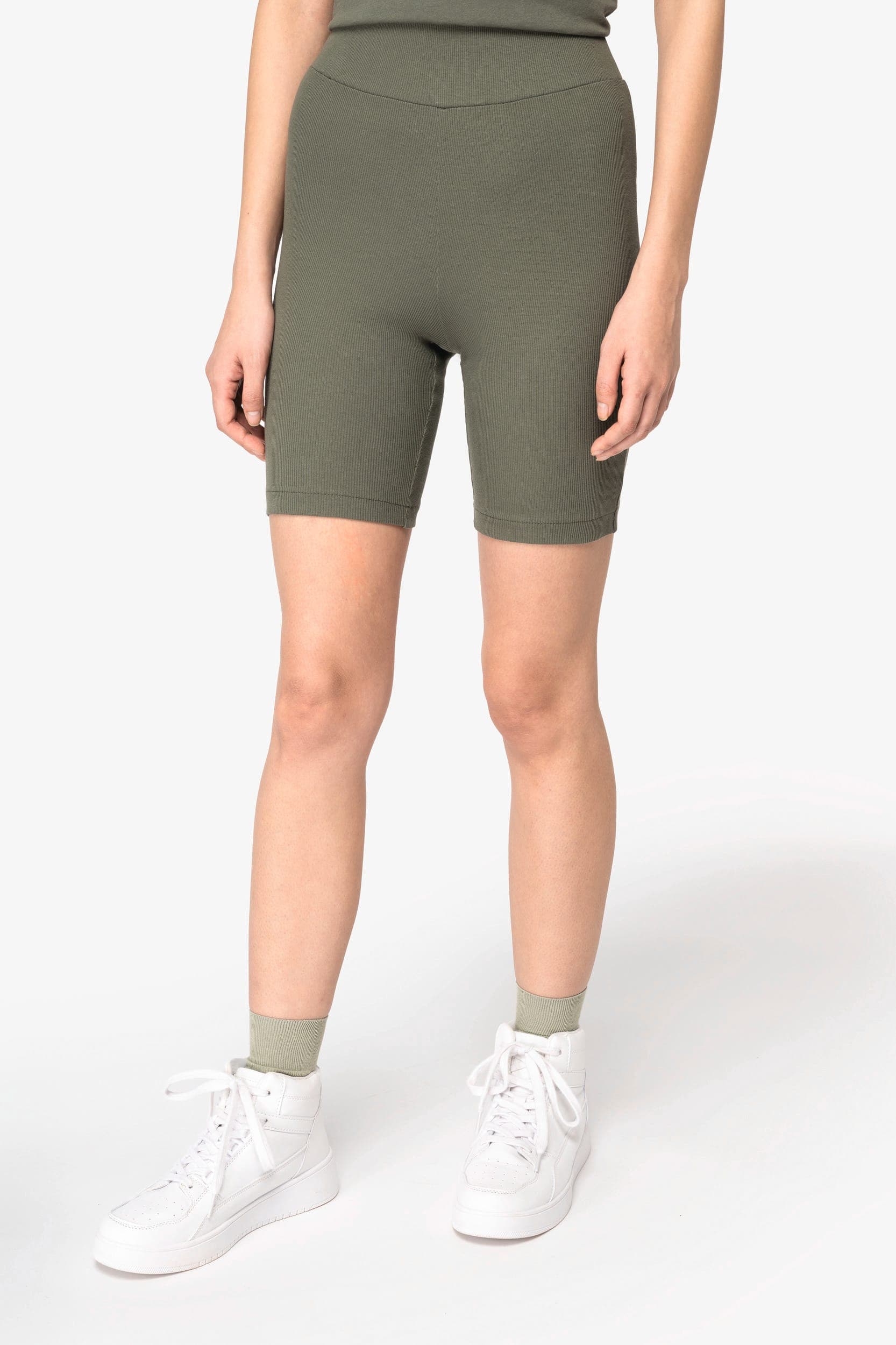 Short écoresponsable côtelé femme