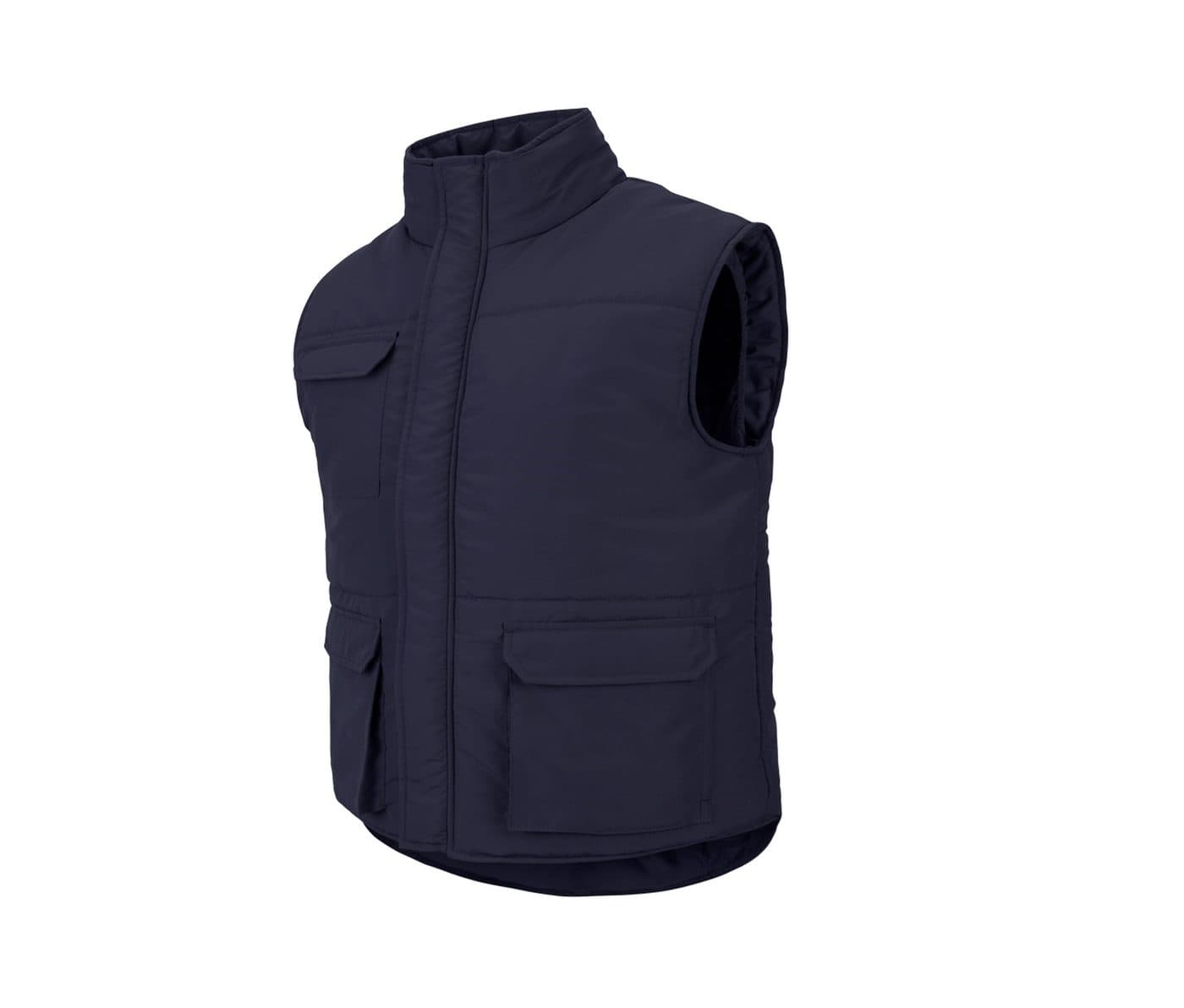 BODYWARMER MATELASSÉ MULTIPOCHES coloris Marine