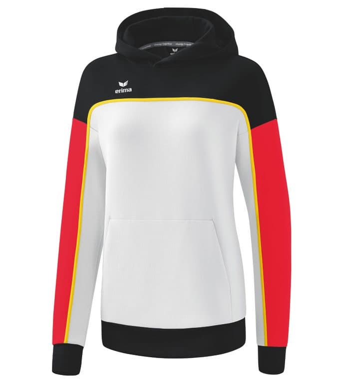Sweat à capuche CHANGE by erima coloris Blanc / Noir / Rouge