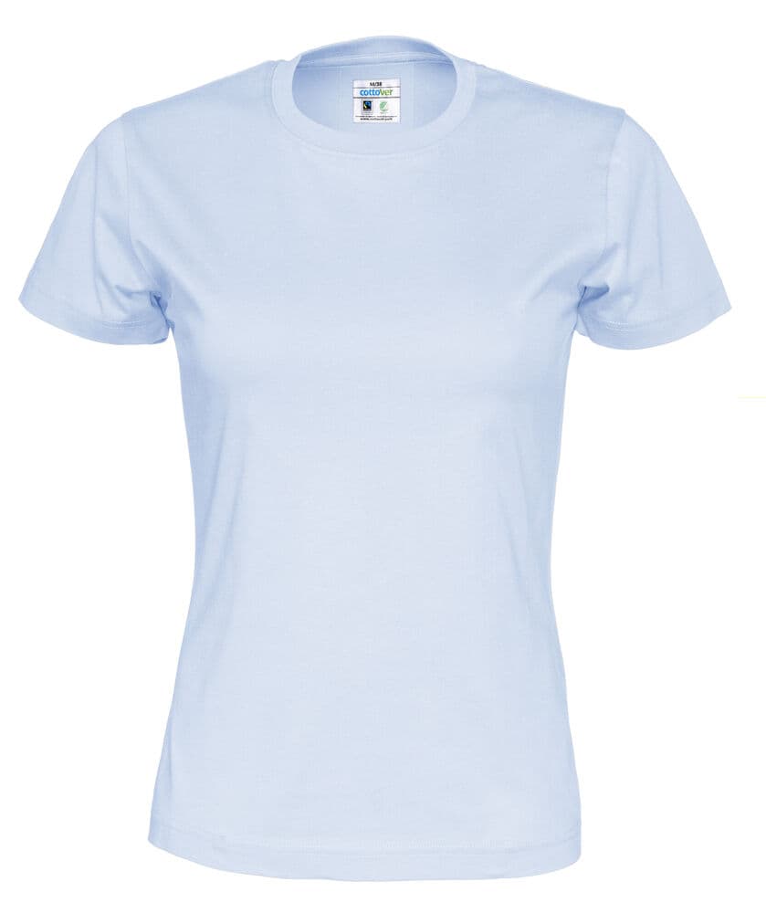 T-SHIRT FEMME - CERTIFIÉ GOTS coloris Bleu Clair