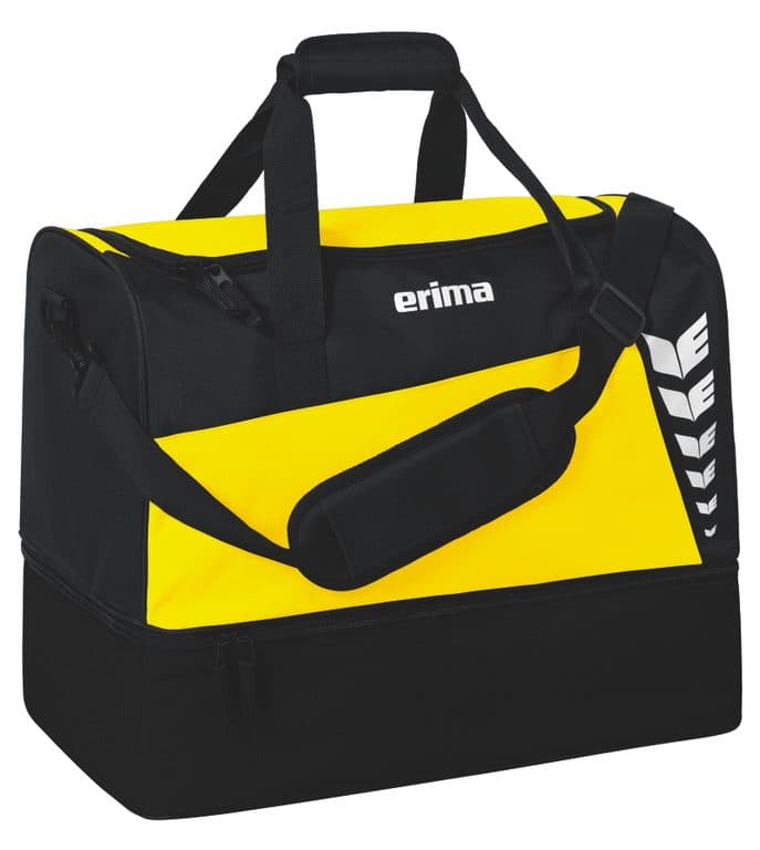 Sac de sport SIX WINGS avec compartiment inférieur coloris Jaune / Noir