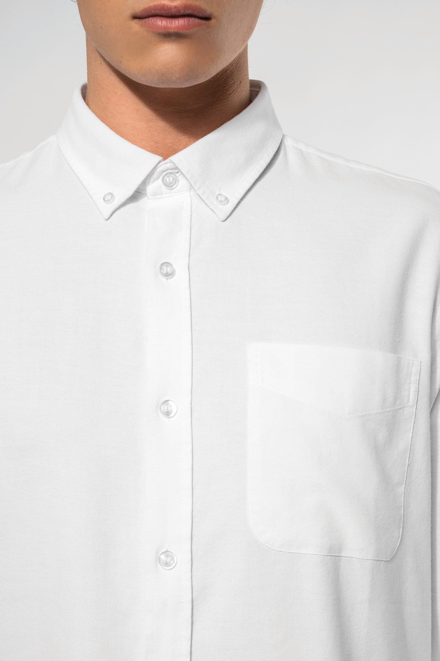Chemise Oxford lavée manches longues en situation