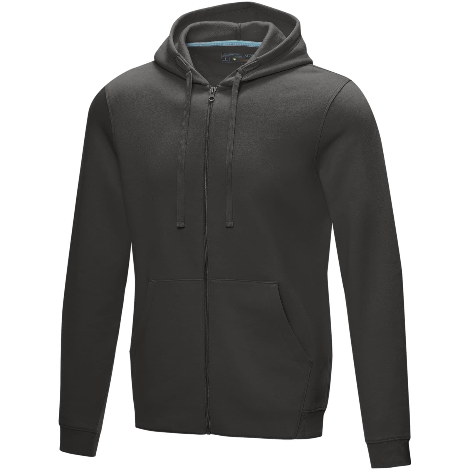 Sweat full zip à capuche Ruby bio homme coloris Gris orage