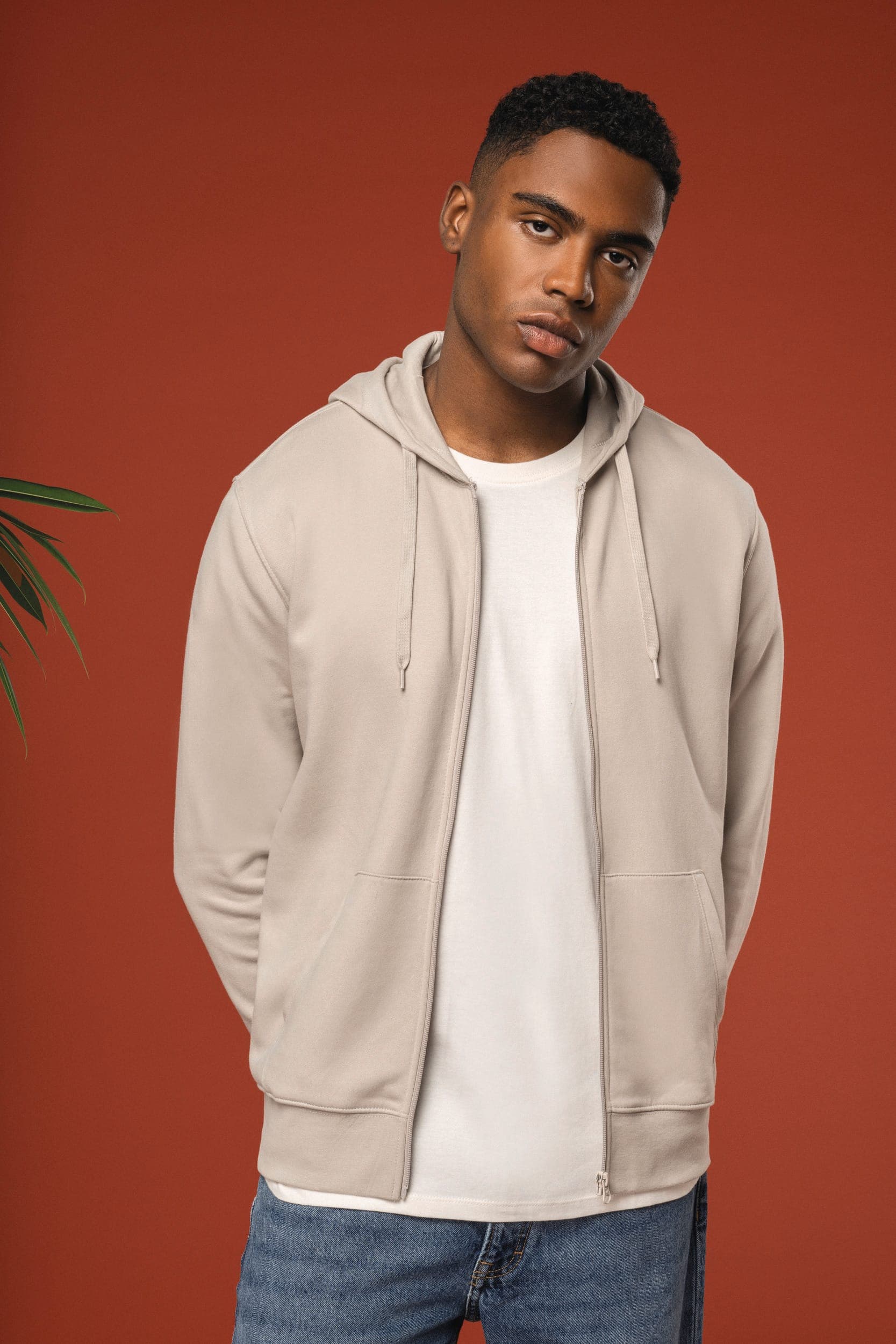 Sweat-shirt écoresponsable zippé à capuche homme