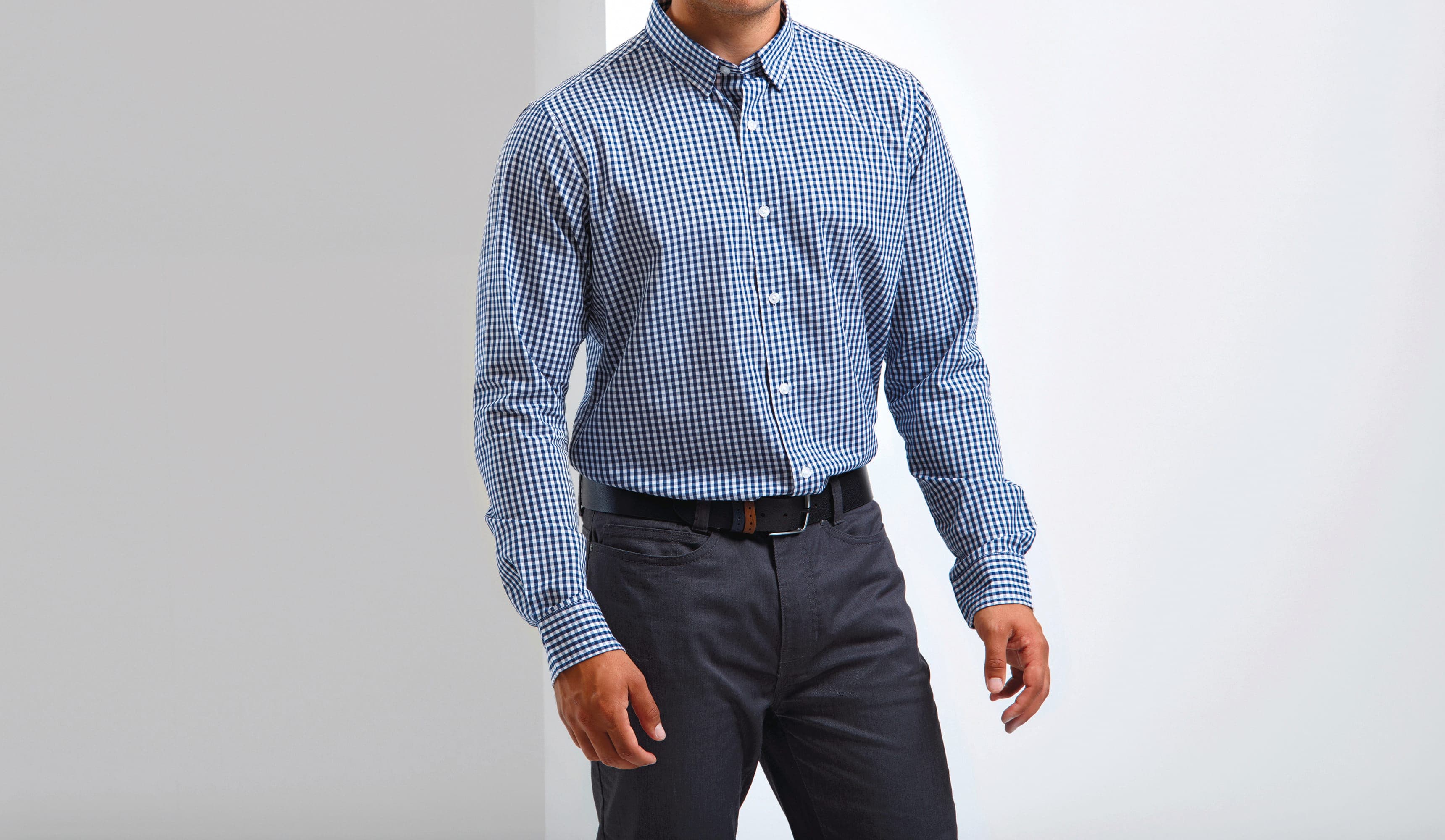 Chemise vichy gros carreaux en situation