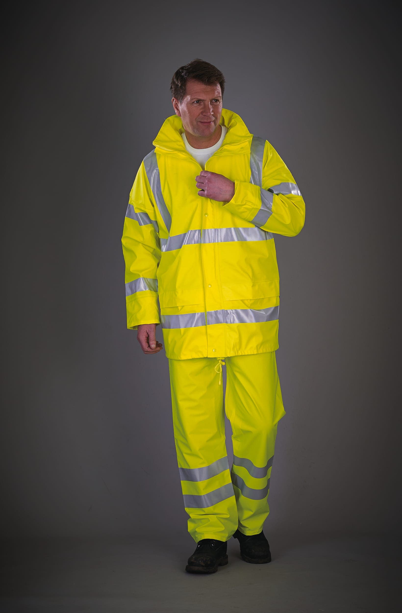 Pantalon de pluie respirant Hi-Vis Soft Flex en situation