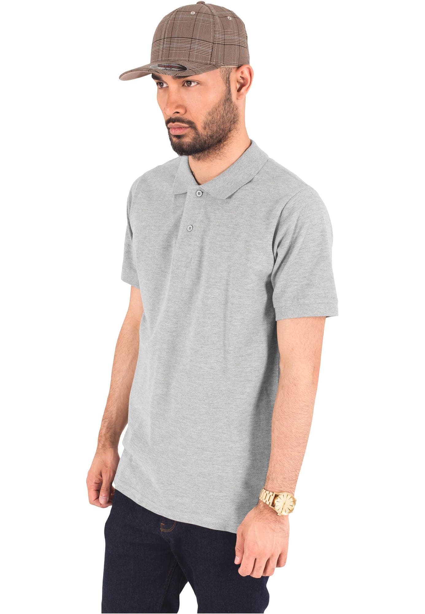 Casquette motif prince de galles en situation