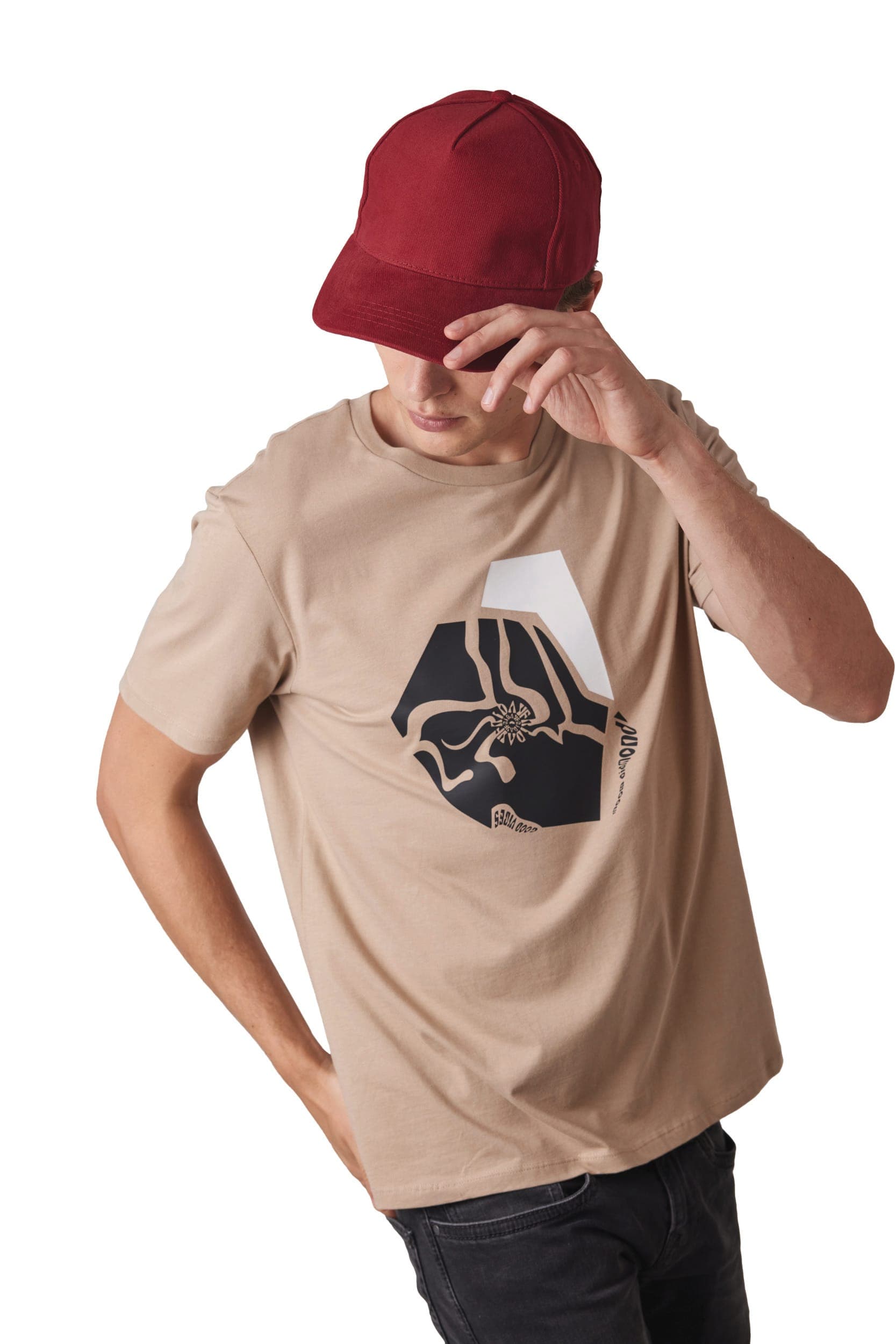 Casquette 5 panneaux en situation