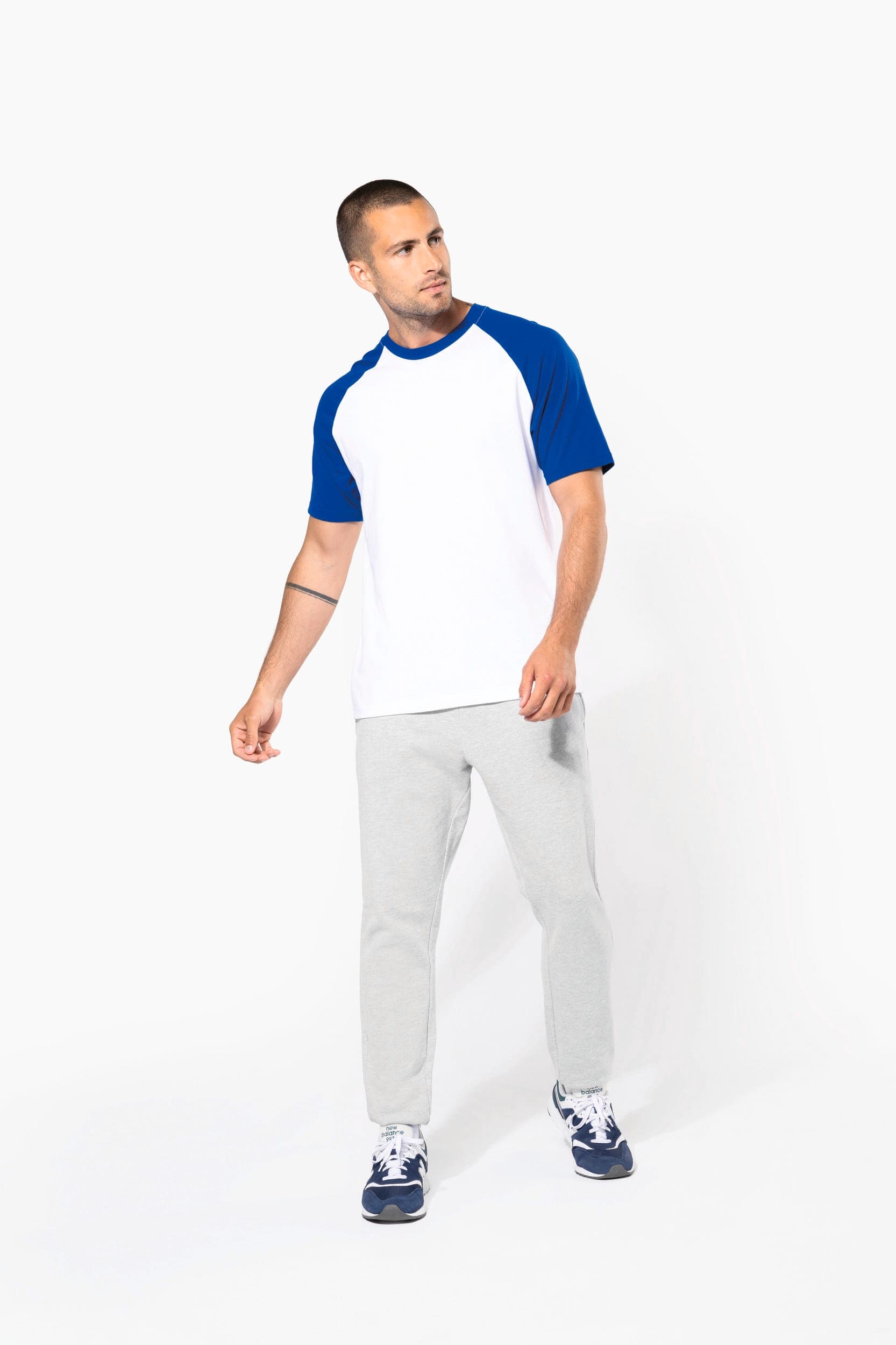 Baseball > T-shirt bicolore manches courtes en situation